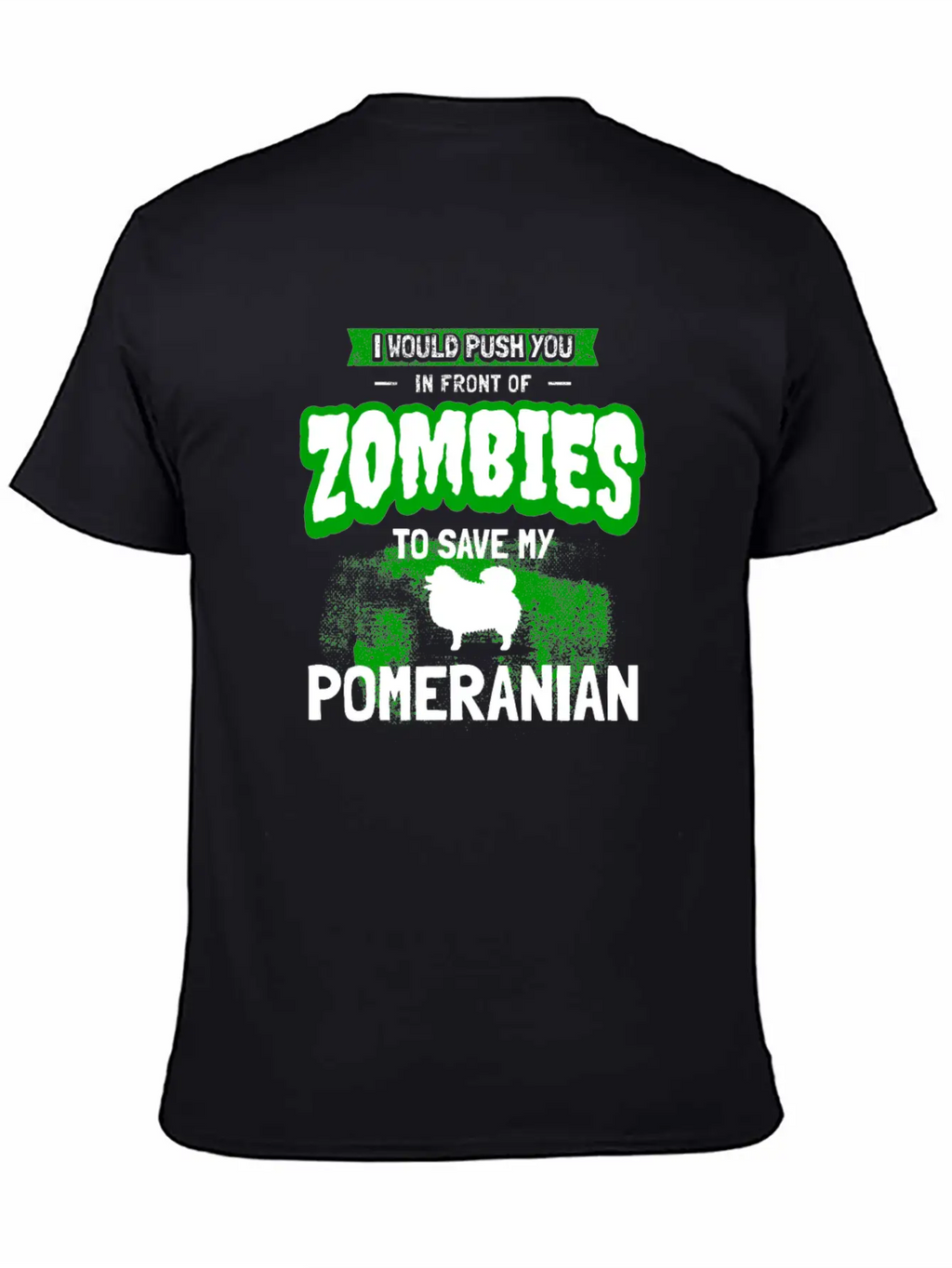 Funny Pomeranian Gag Zombie Dog Owner Gift Unisex Short Sleeve Soft Cotton T-Shirt – Casual Everyday Wear