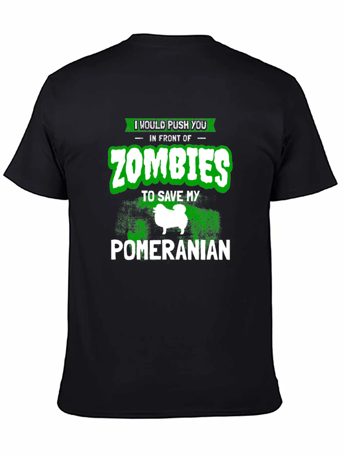 Funny Pomeranian Gag Zombie Dog Owner Gift Unisex Short Sleeve Soft Cotton T-Shirt – Casual Everyday Wear
