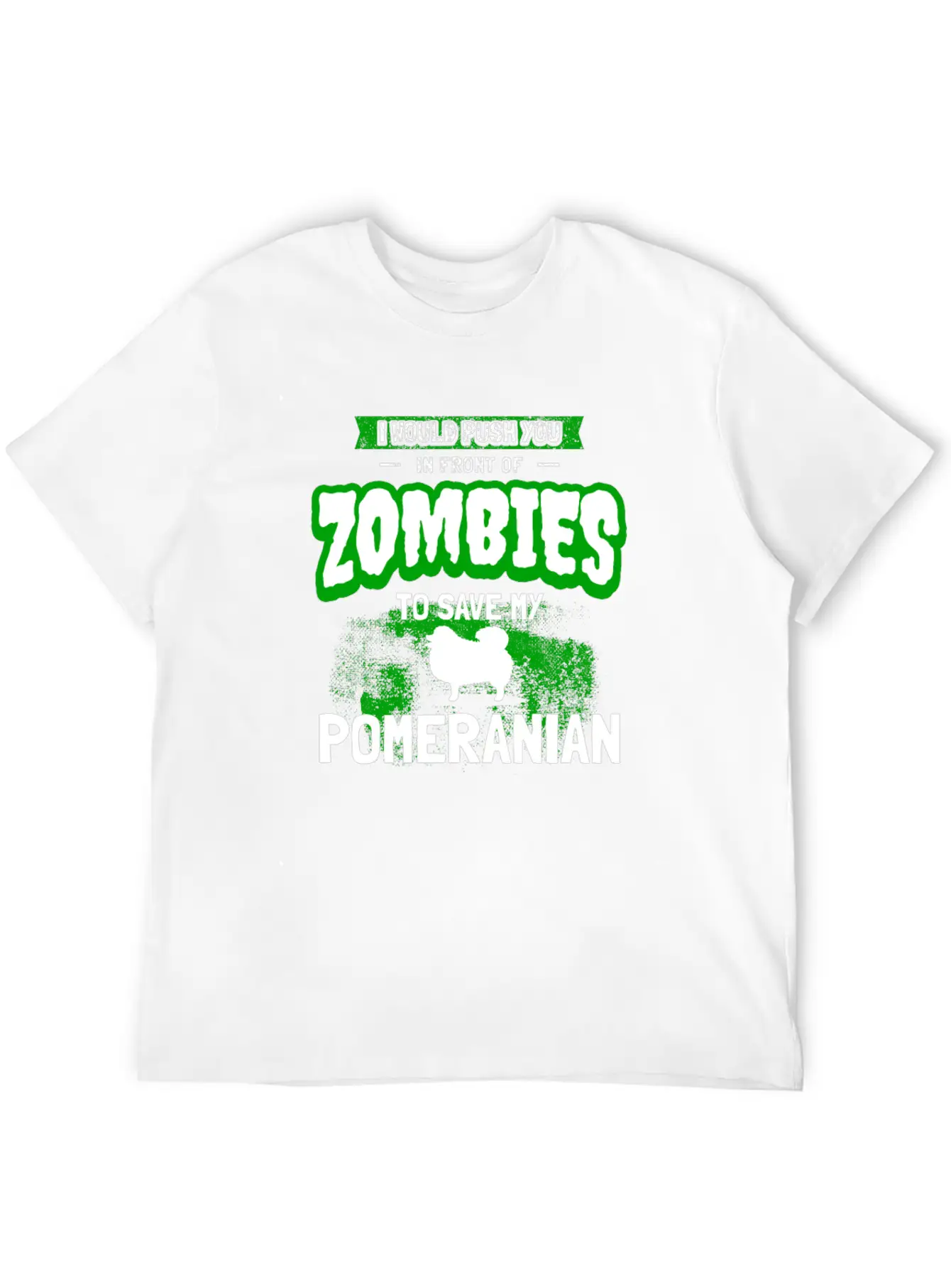 Funny Pomeranian Gag Zombie Dog Owner Gift Unisex Short Sleeve Soft Cotton T-Shirt – Casual Everyday Wear
