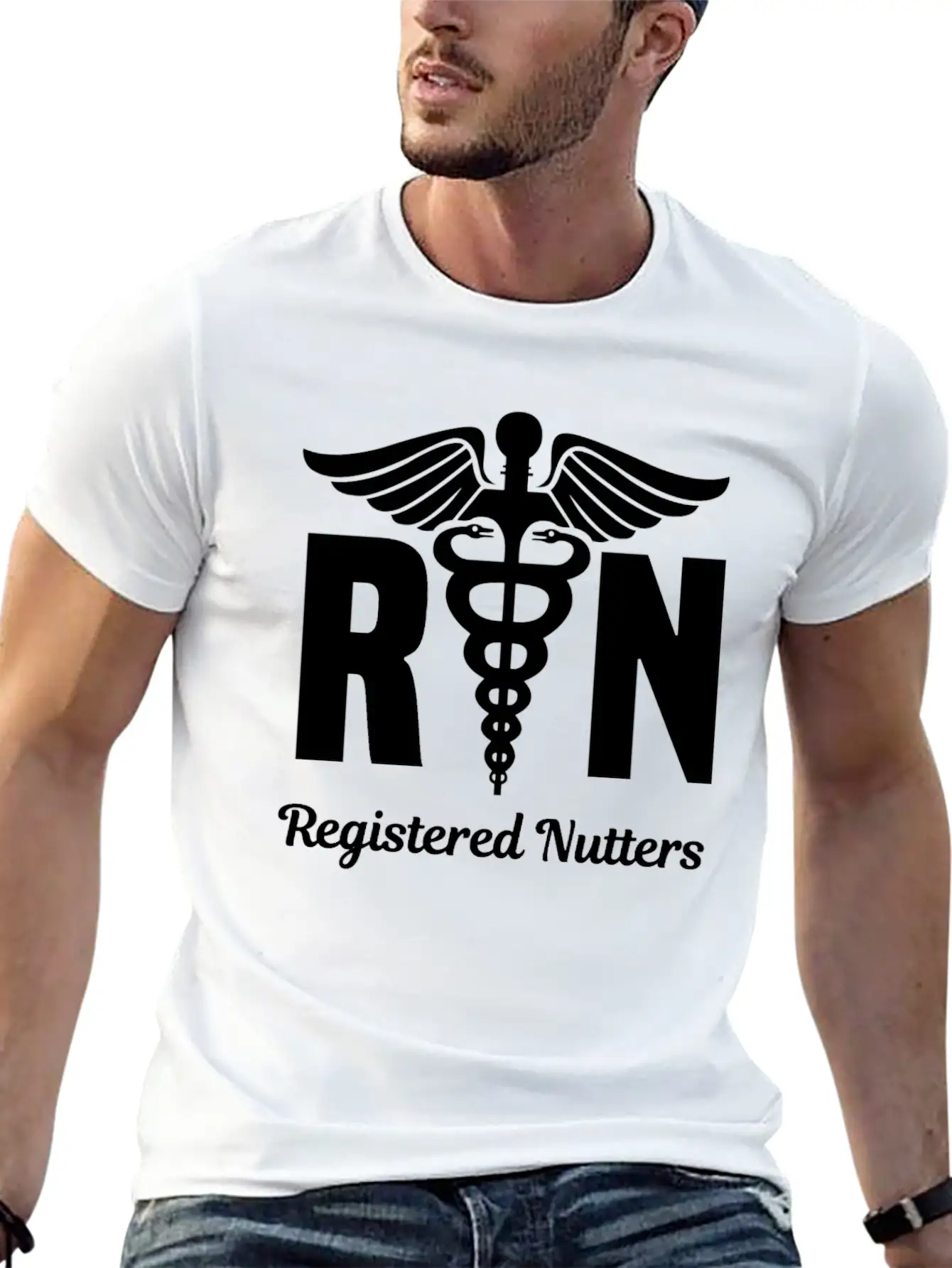 Funny Registered Nurse Wear RN Unisex Short Sleeve Soft Cotton T-Shirt – Casual Everyday Wear