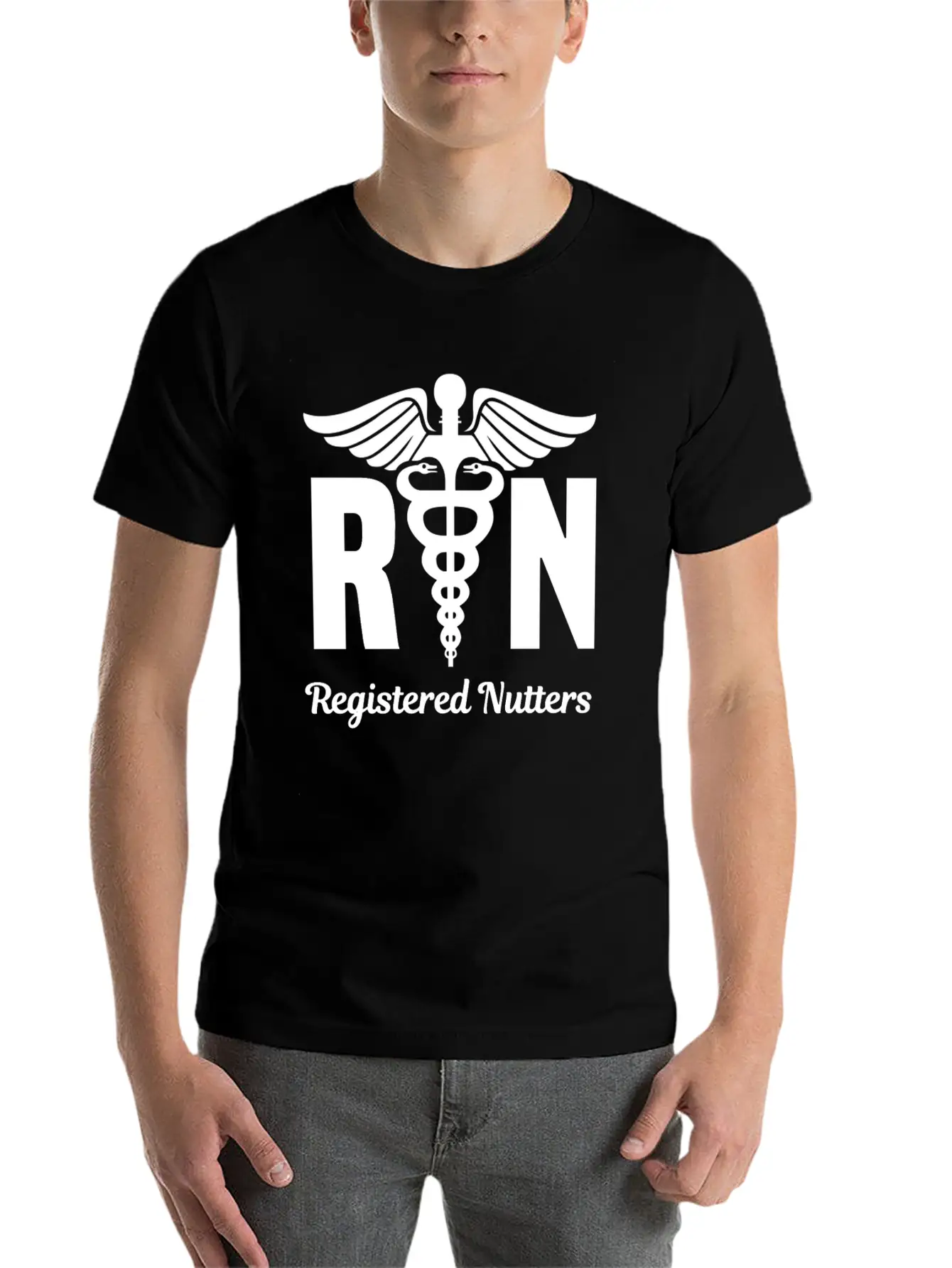 Funny Registered Nurse Wear RN Unisex Short Sleeve Soft Cotton T-Shirt – Casual Everyday Wear