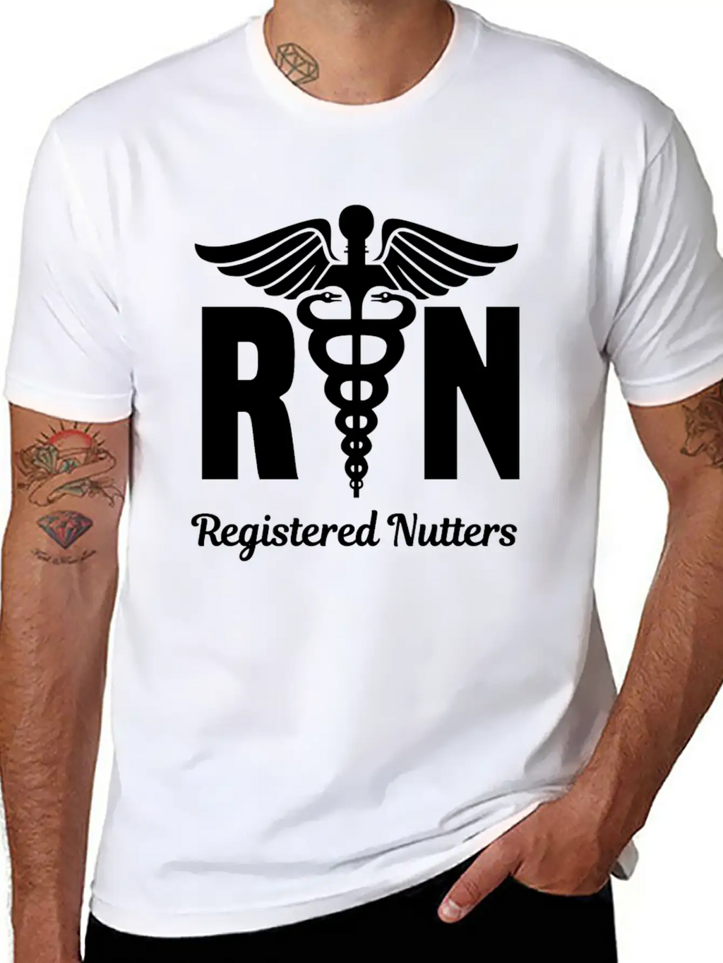 Funny Registered Nurse Wear RN Unisex Short Sleeve Soft Cotton T-Shirt – Casual Everyday Wear