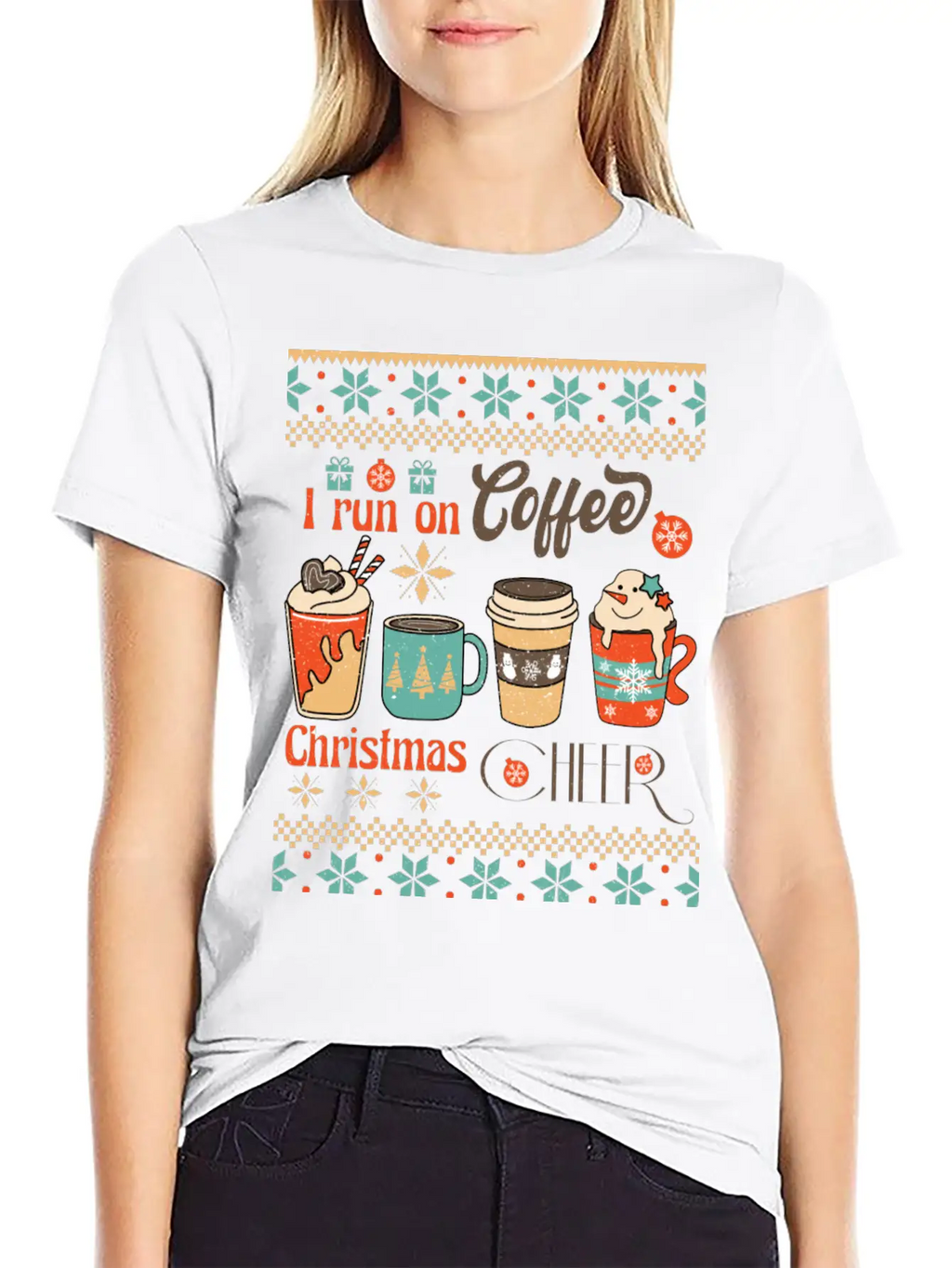 Funny Retro Christmas For Coffee Lovers Classic Fit Graphic Tee For Daily Comfort – Unisex Cotton Shirt