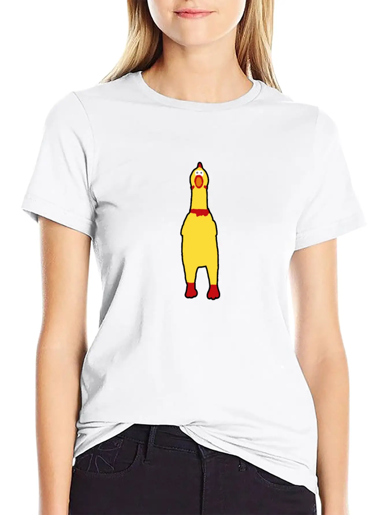 Funny Rubberchicken, Crazy Nerd Design Unisex Casual T-Shirt – Clean Design For Daily Comfort