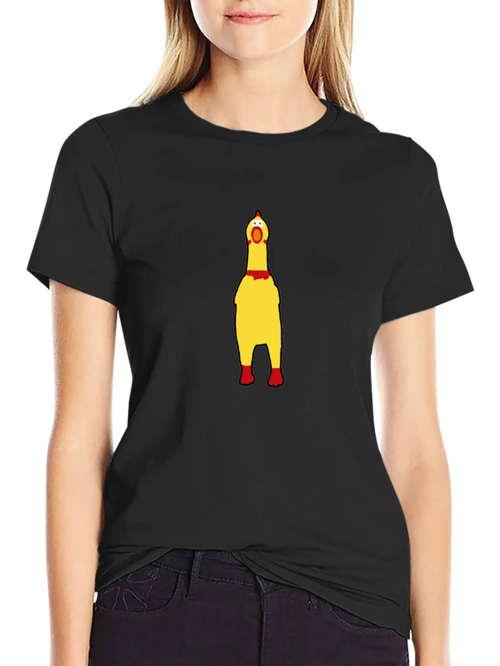 Funny Rubberchicken, Crazy Nerd Design Unisex Casual T-Shirt – Clean Design For Daily Comfort