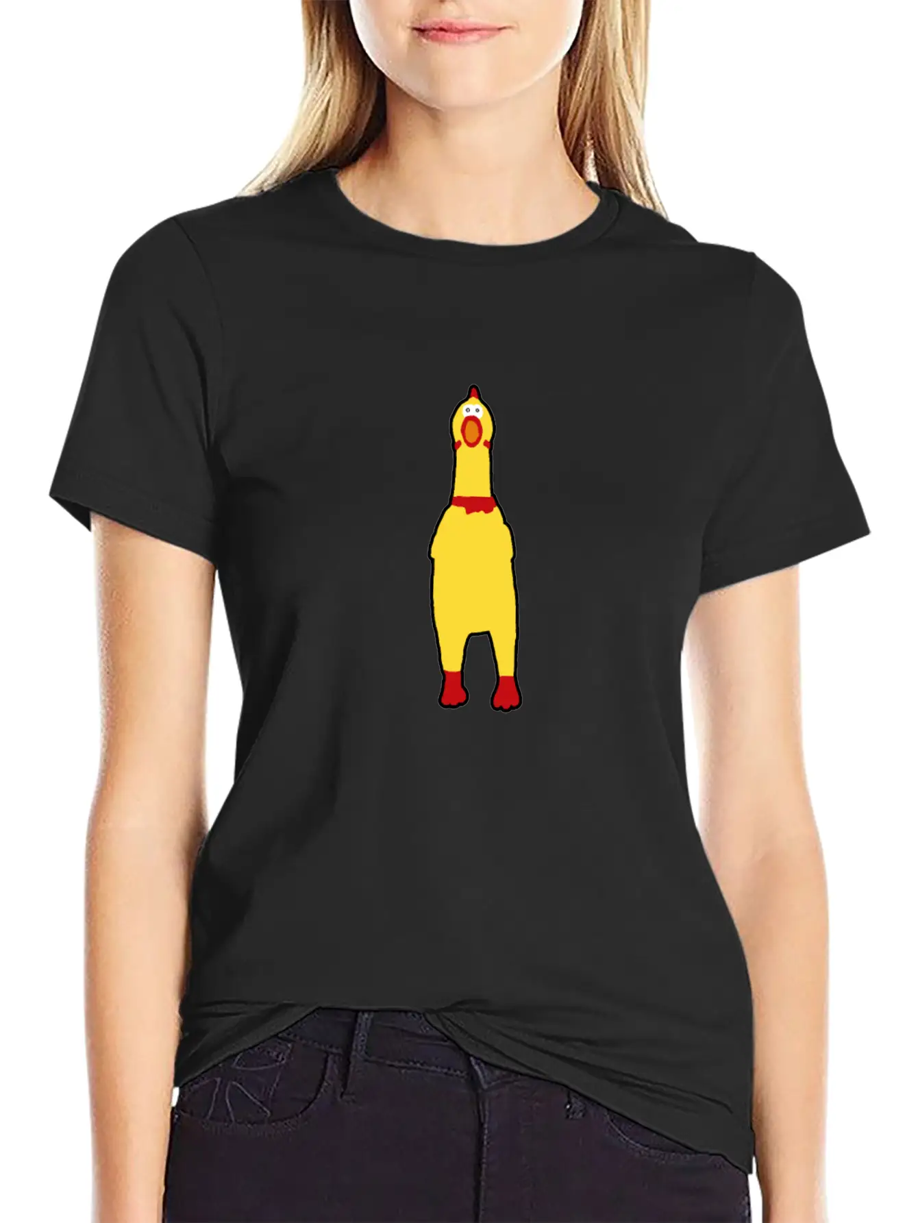 Funny Rubberchicken, Crazy Nerd Design Unisex Casual T-Shirt – Clean Design For Daily Comfort