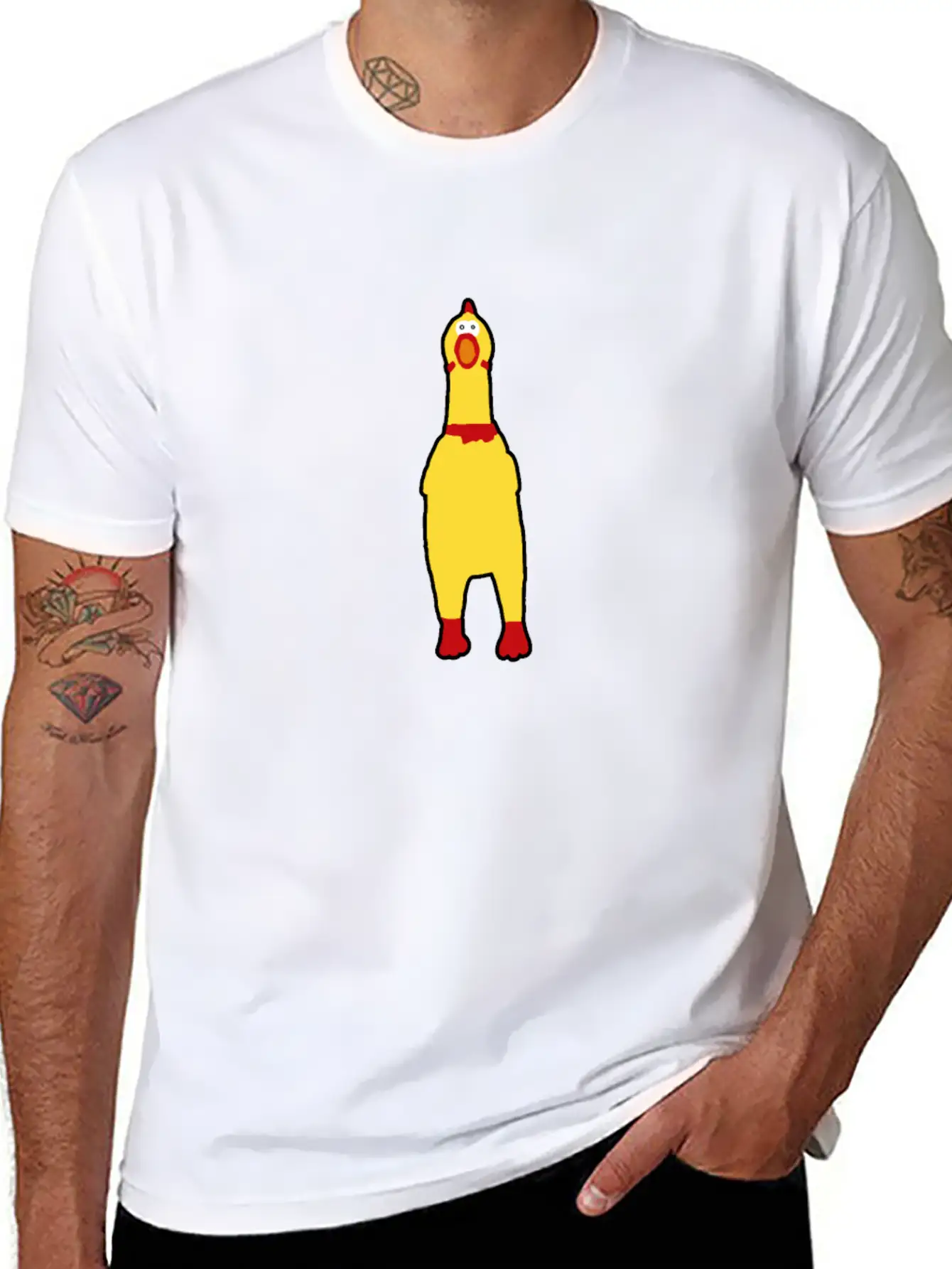 Funny Rubberchicken, Crazy Nerd Design Unisex Casual T-Shirt – Clean Design For Daily Comfort