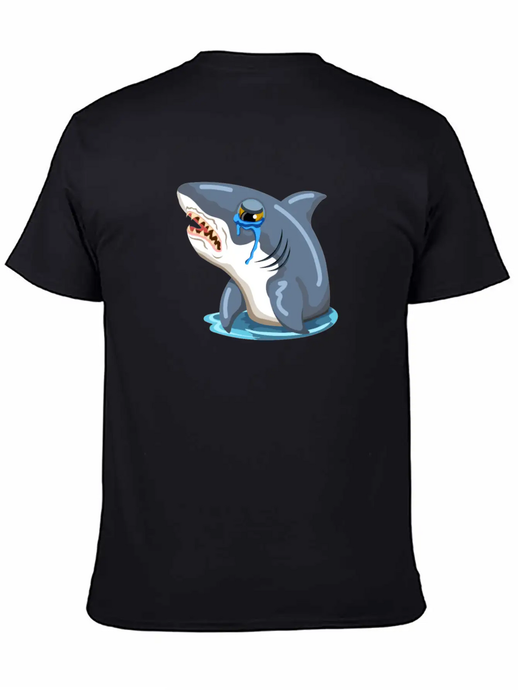 Funny Shark Cartoon Sad Shark Crying Shark Unisex Casual T-Shirt – Clean Design For Daily Comfort
