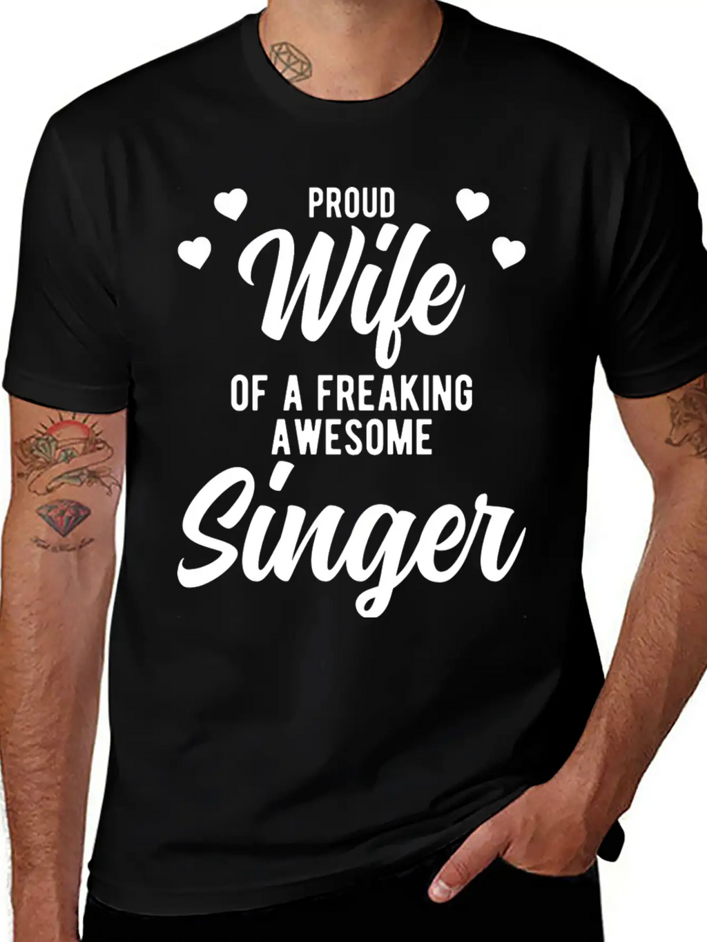 Funny Singing Husband Phrase Gift For Singer Wife Unisex Short Sleeve Soft Cotton T-Shirt – Casual Everyday Wear