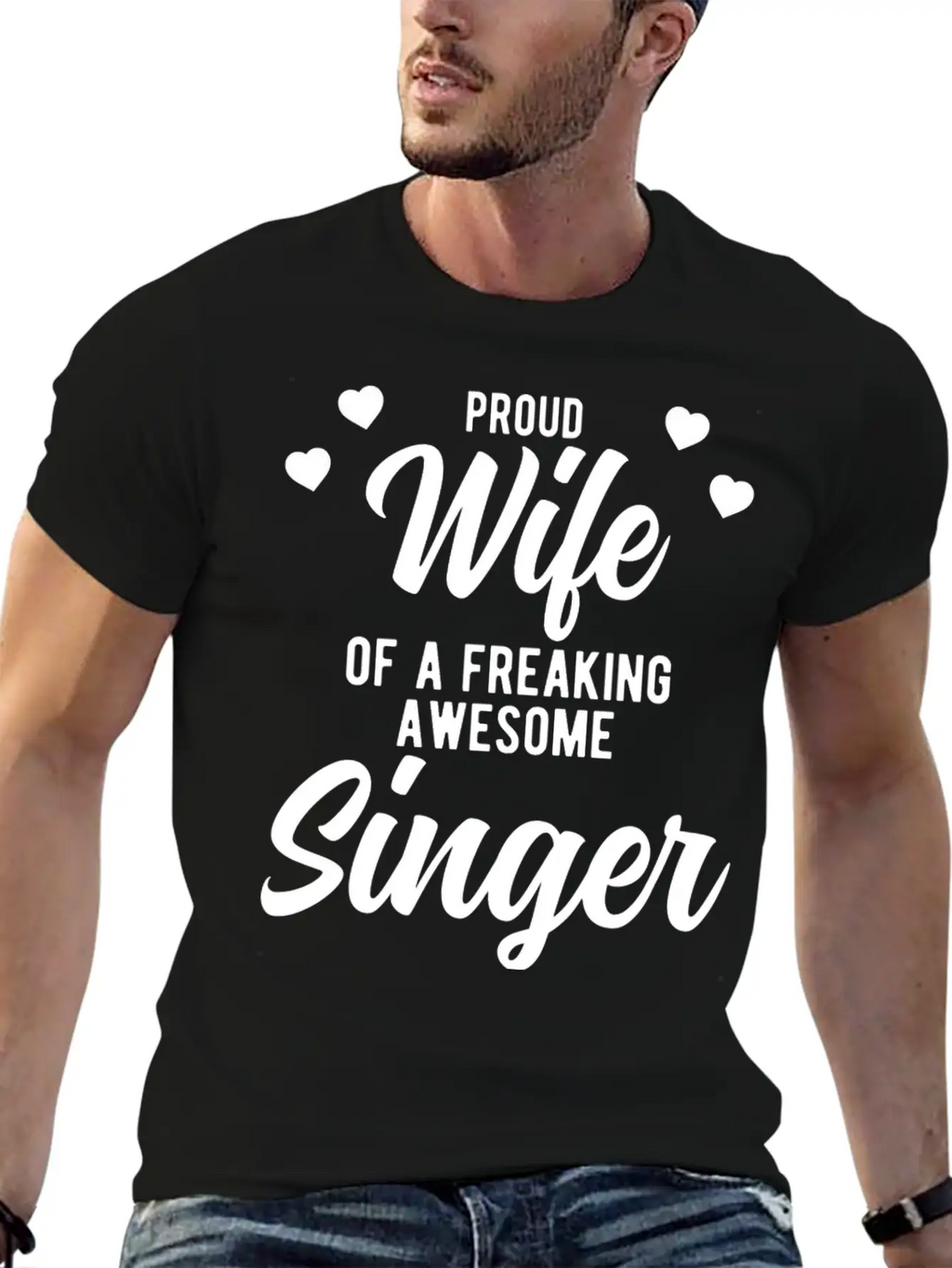 Funny Singing Husband Phrase Gift For Singer Wife Unisex Short Sleeve Soft Cotton T-Shirt – Casual Everyday Wear
