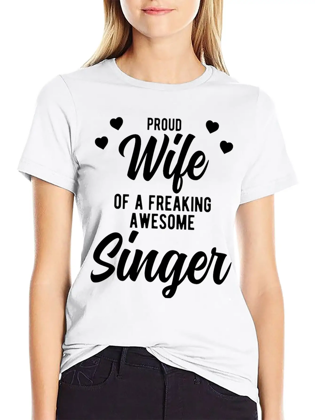 Funny Singing Husband Phrase Gift For Singer Wife Unisex Short Sleeve Soft Cotton T-Shirt – Casual Everyday Wear