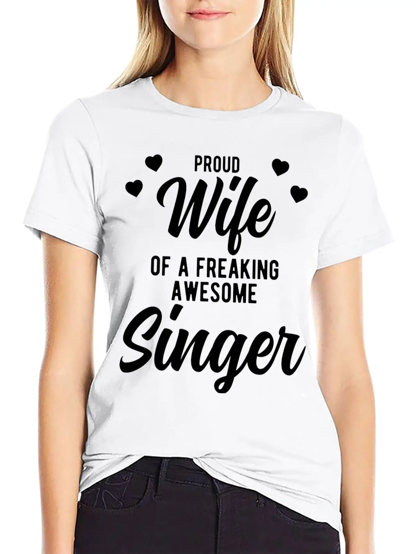 Funny Singing Husband Phrase Gift For Singer Wife Unisex Short Sleeve Soft Cotton T-Shirt – Casual Everyday Wear