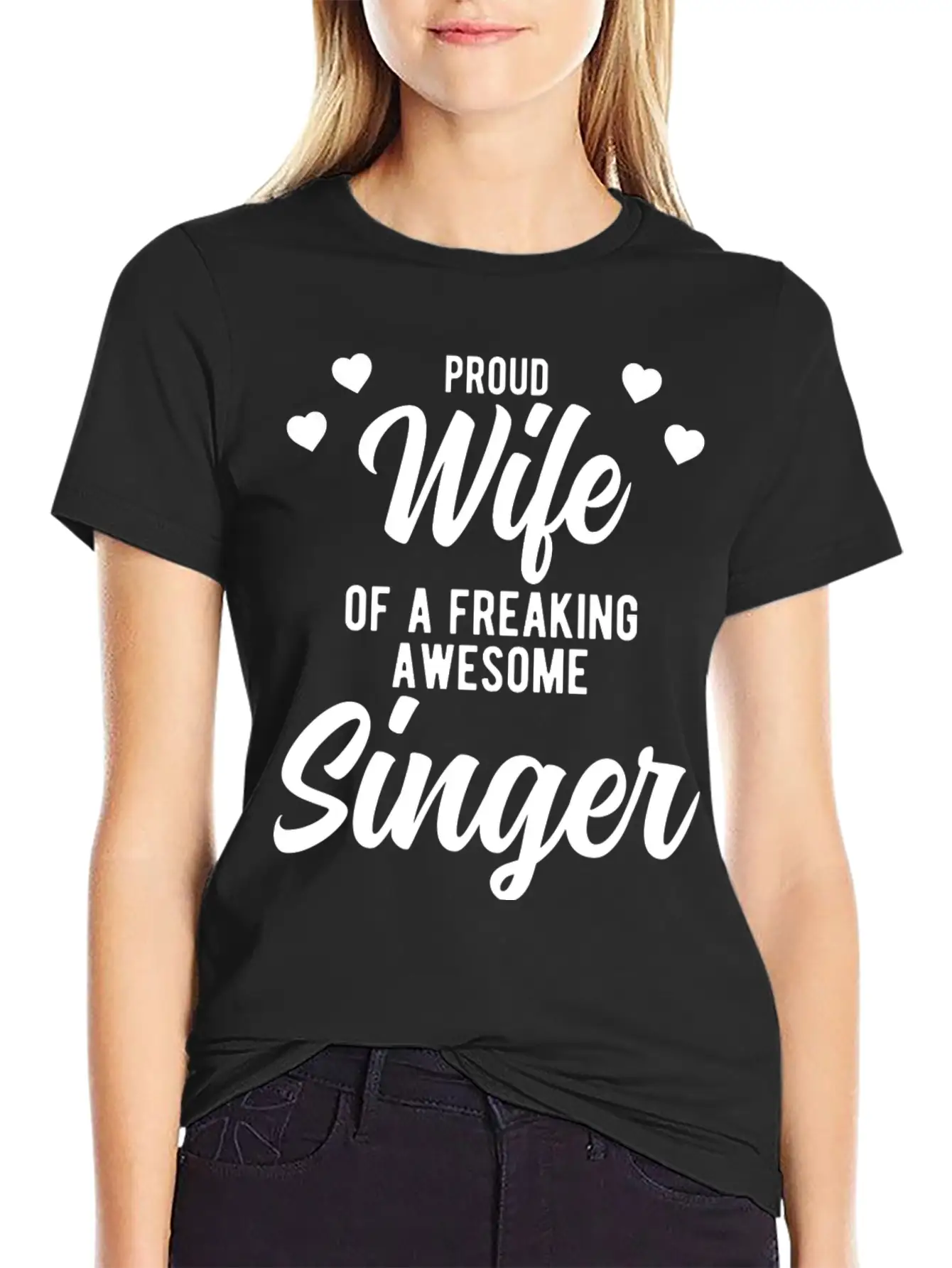 Funny Singing Husband Phrase Gift For Singer Wife Unisex Short Sleeve Soft Cotton T-Shirt – Casual Everyday Wear