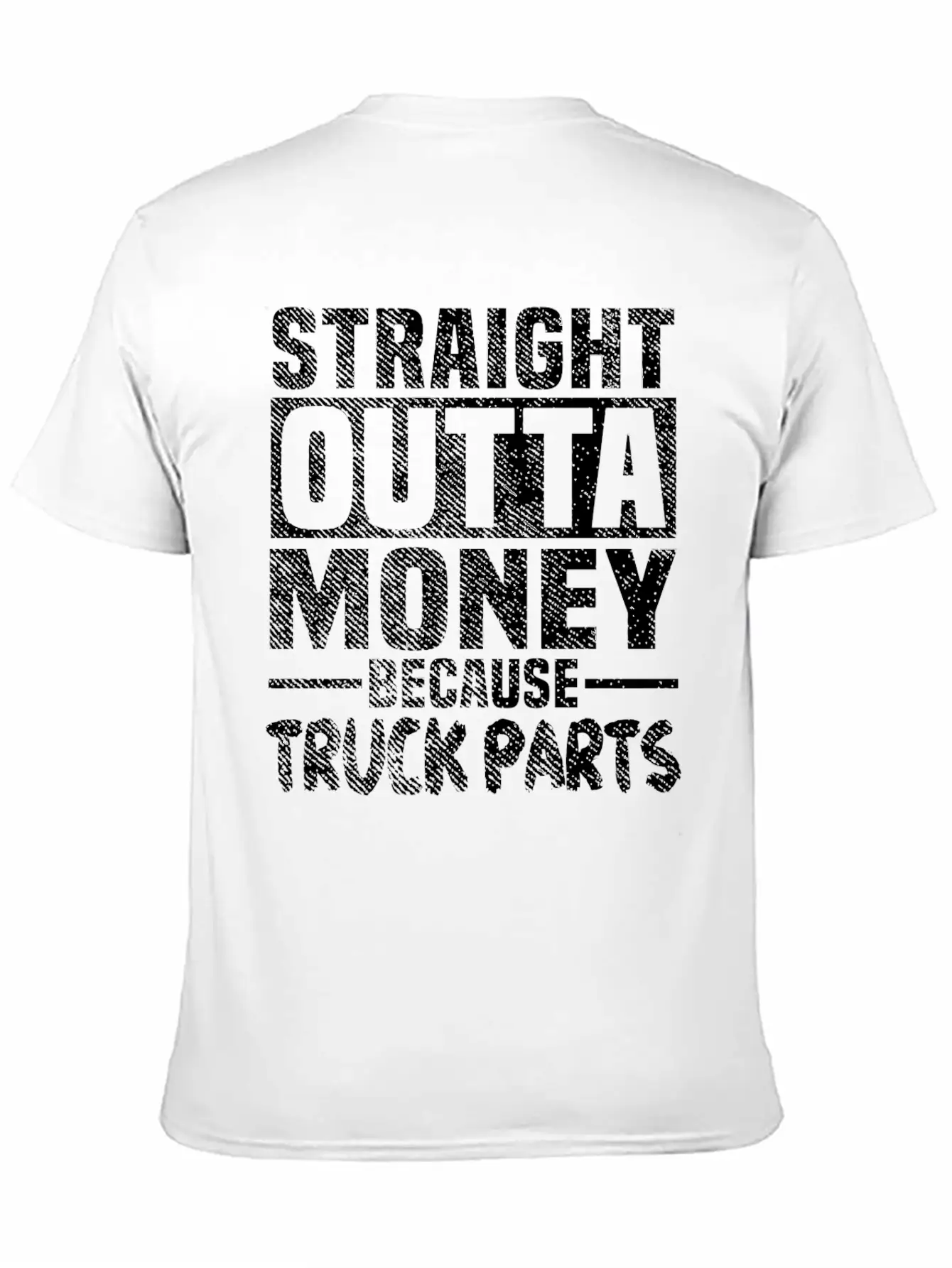 Funny Straight Outta Money Because Truck Parts Gif Stylish Everyday T-Shirt – Unisex Basic Cotton Tee