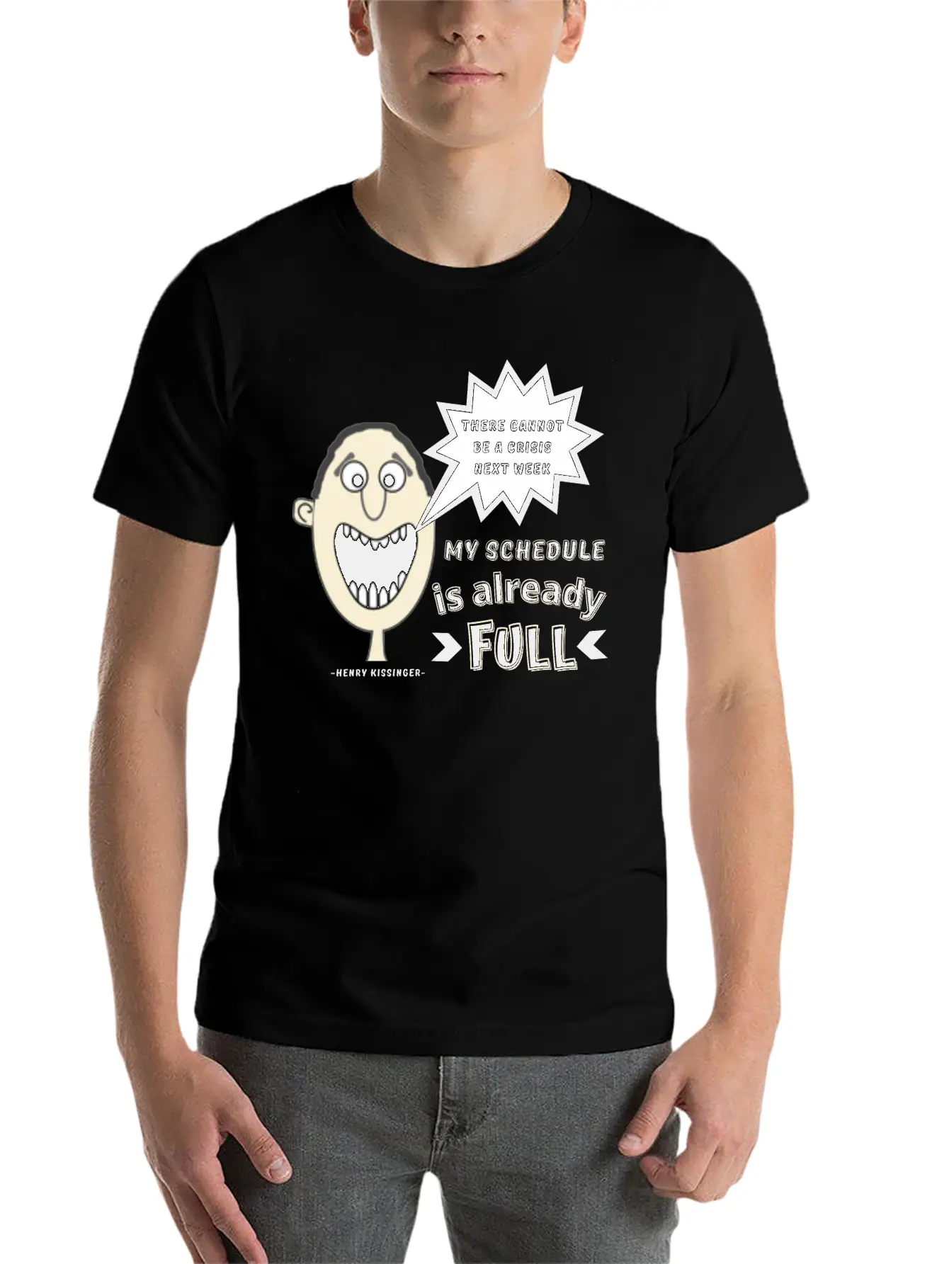 Funny Stress Quote, Busy Life, Mom Life, Dad Life Unisex Casual T-Shirt – Clean Design For Daily Comfort