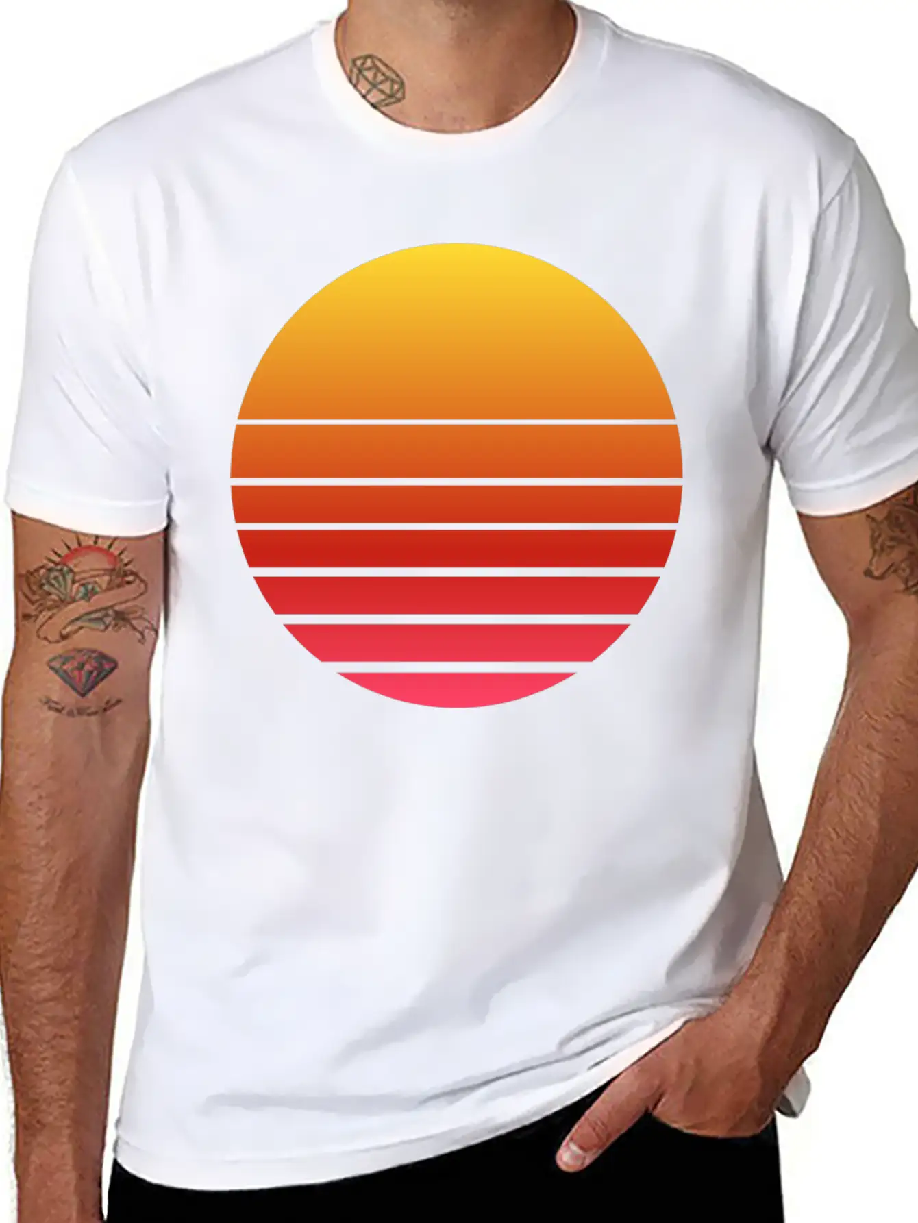 Funny Sunset Sunrise Summer Gifts Casual Graphic T-Shirt – Simple And Comfortable Daily Wear