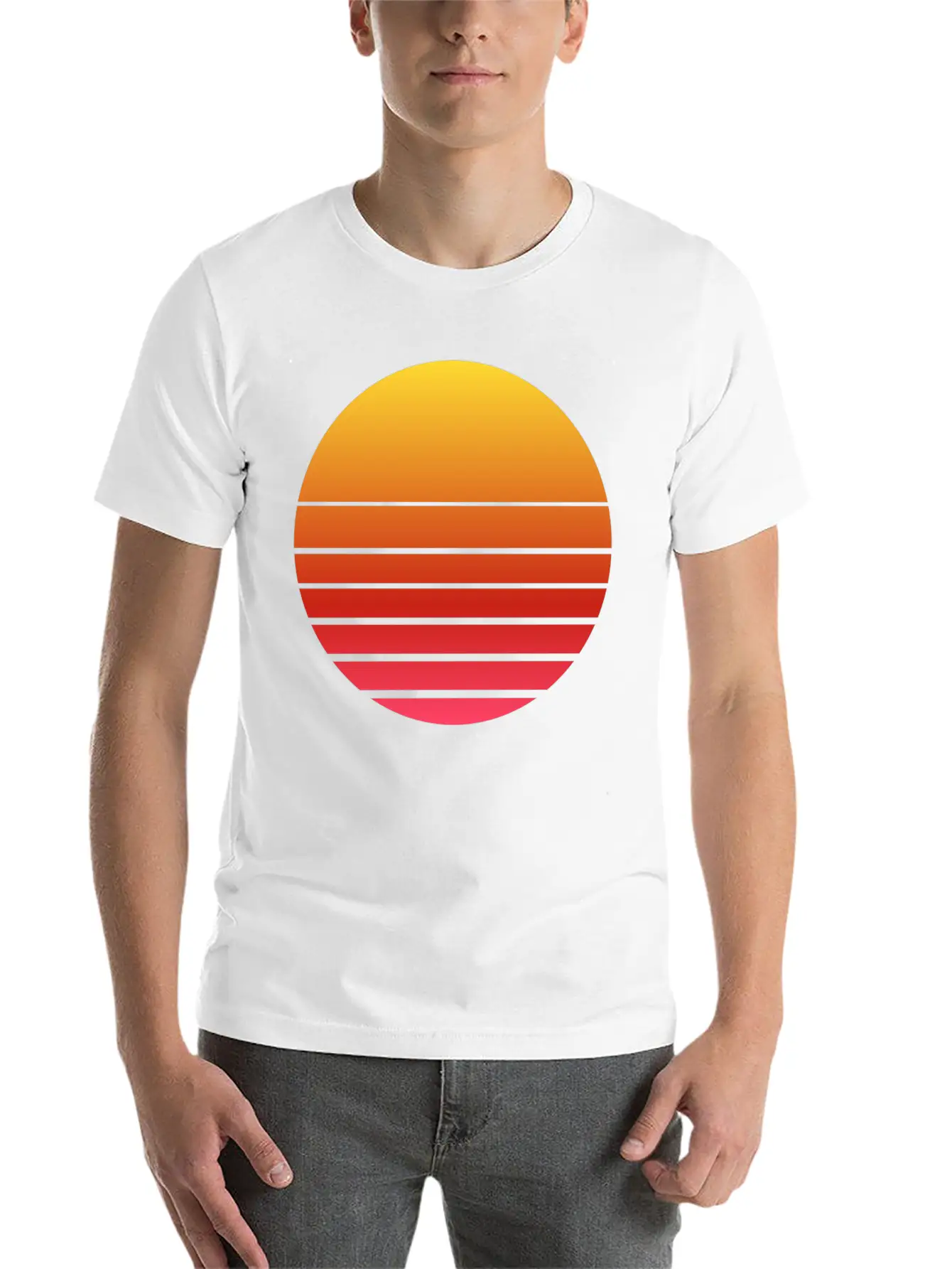 Funny Sunset Sunrise Summer Gifts Casual Graphic T-Shirt – Simple And Comfortable Daily Wear