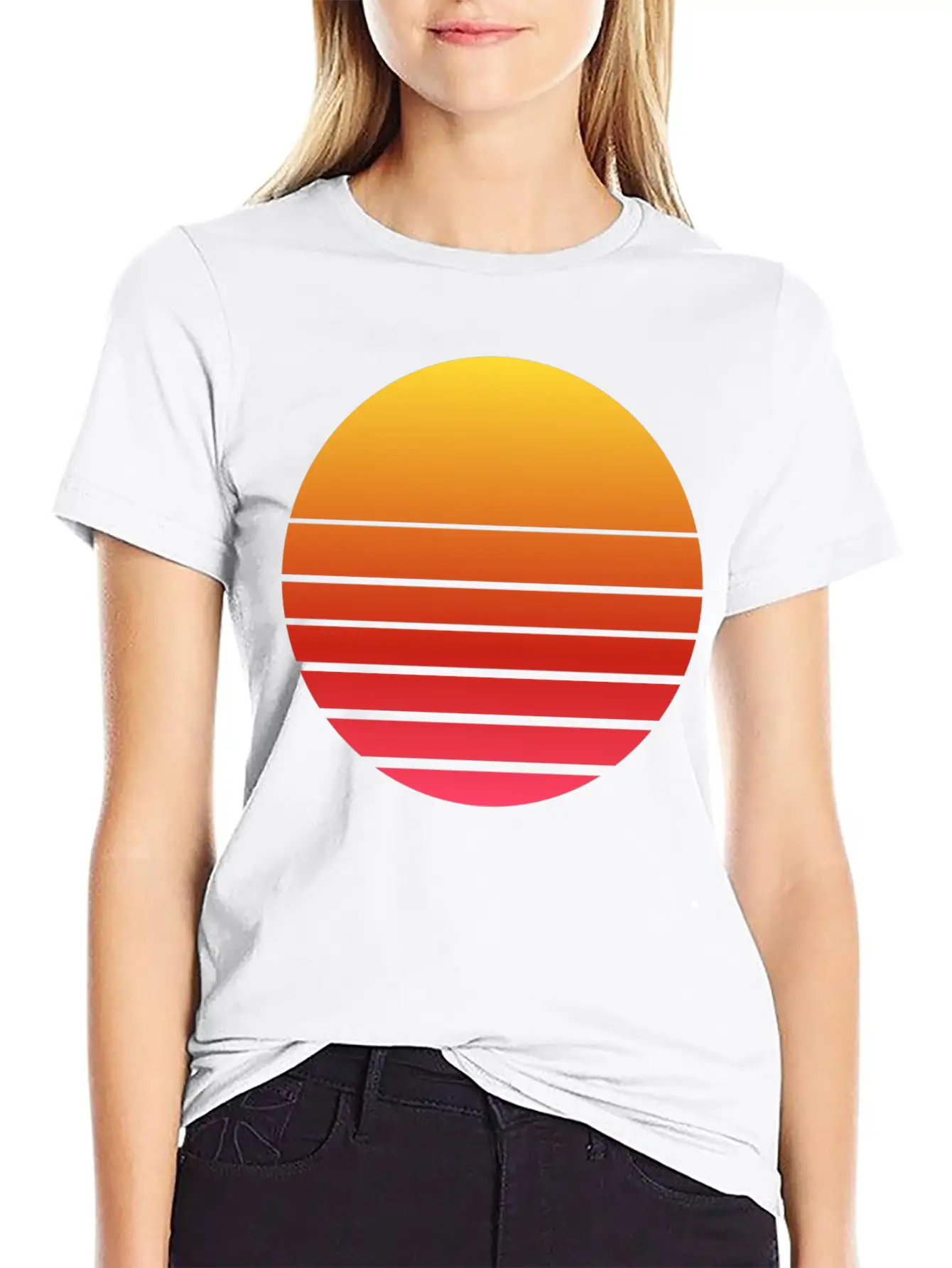 Funny Sunset Sunrise Summer Gifts Casual Graphic T-Shirt – Simple And Comfortable Daily Wear