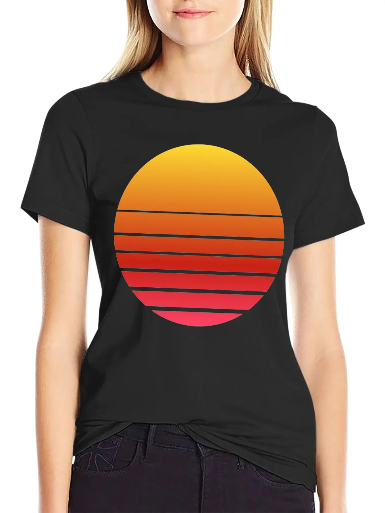 Funny Sunset Sunrise Summer Gifts Casual Graphic T-Shirt – Simple And Comfortable Daily Wear