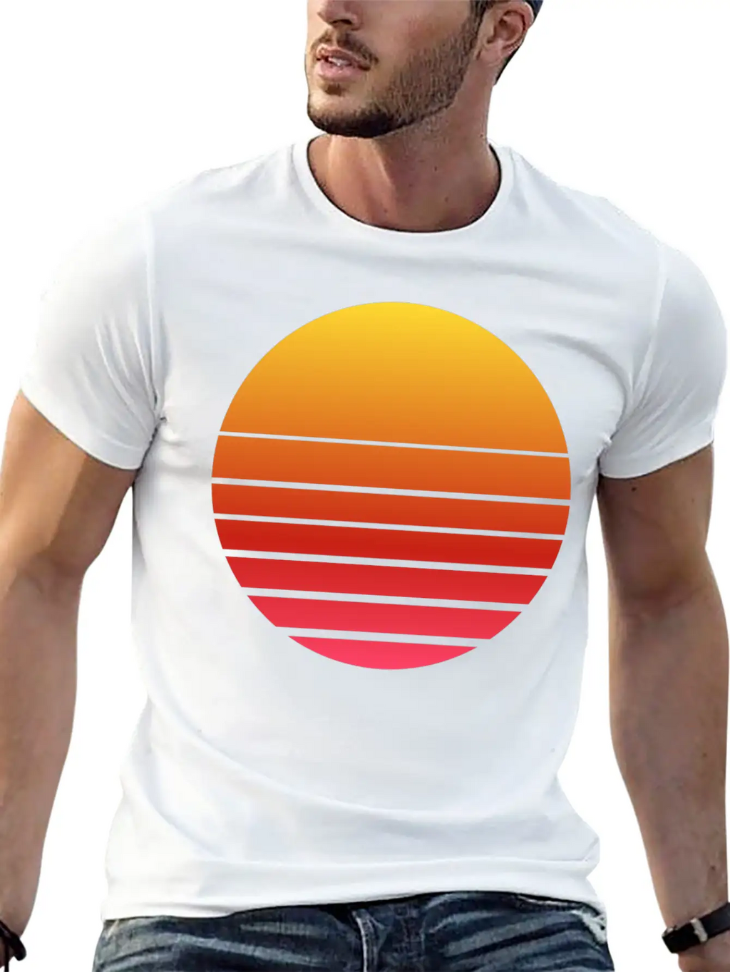 Funny Sunset Sunrise Summer Gifts Casual Graphic T-Shirt – Simple And Comfortable Daily Wear