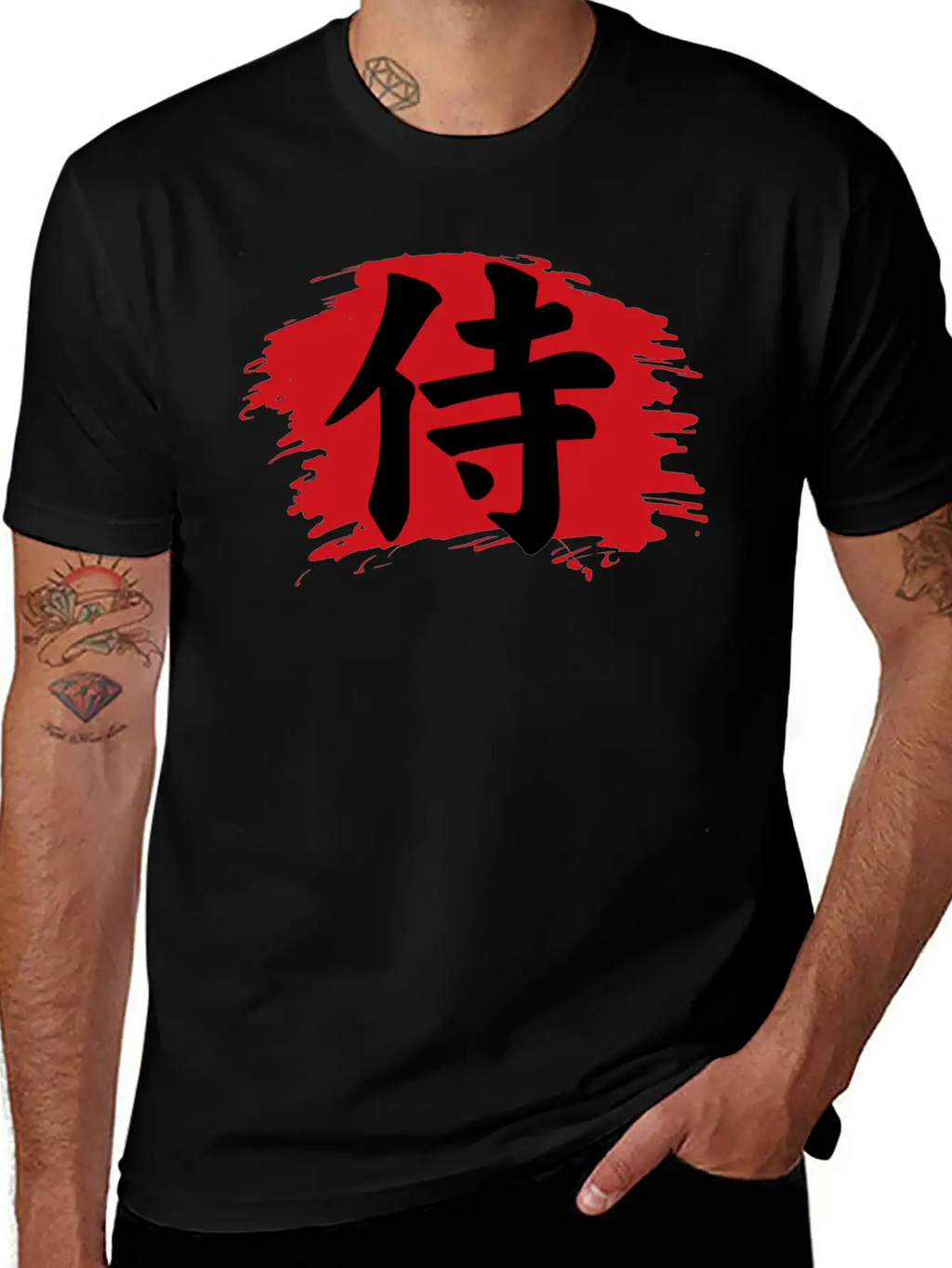Funny Tattoo - Japanese Chinese Permanent Ink Art Unisex Casual T-Shirt – Clean Design For Daily Comfort