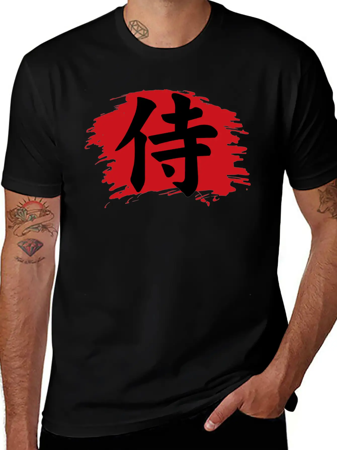 Funny Tattoo - Japanese Chinese Permanent Ink Art Unisex Casual T-Shirt – Clean Design For Daily Comfort