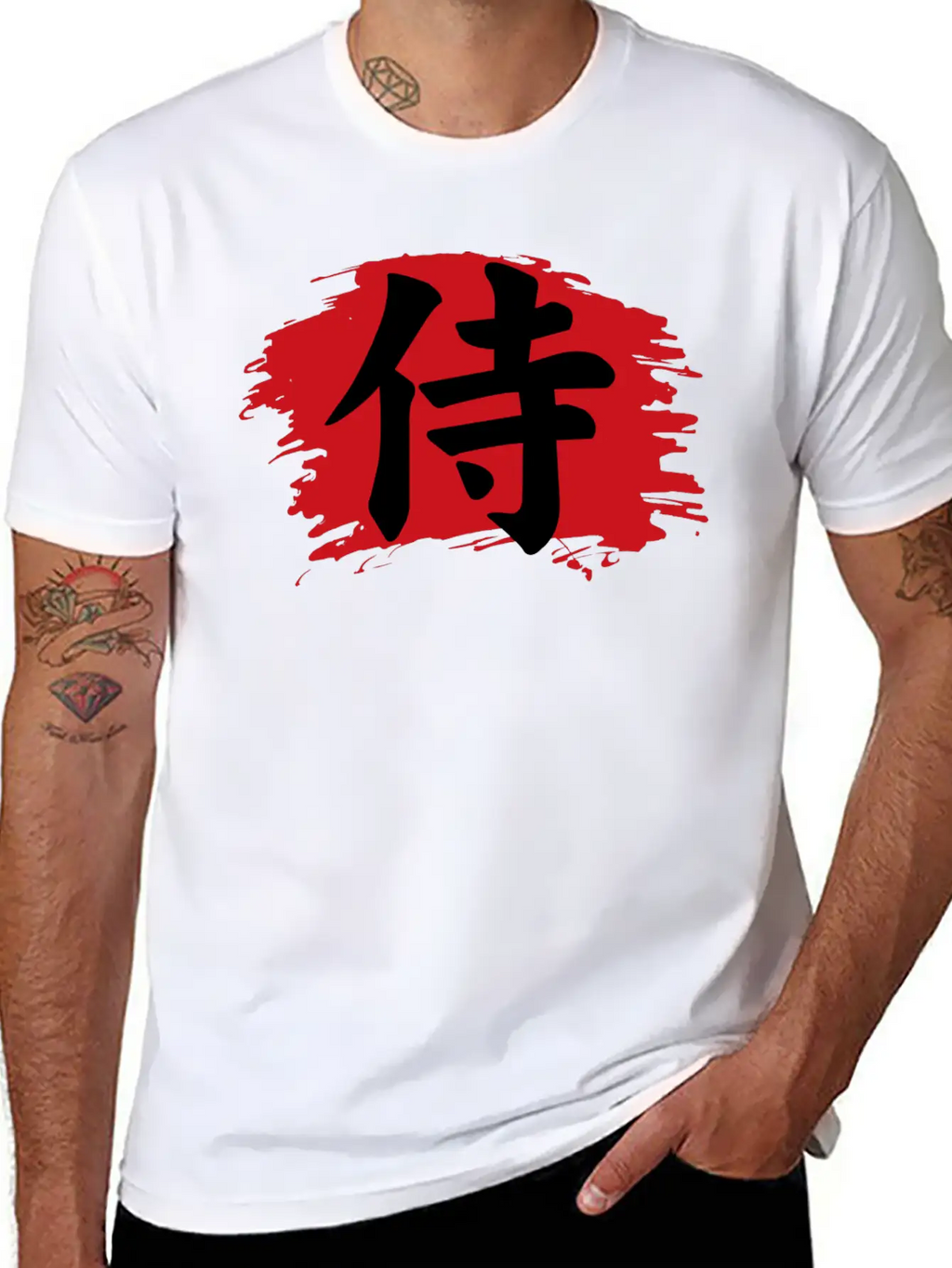 Funny Tattoo - Japanese Chinese Permanent Ink Art Unisex Casual T-Shirt – Clean Design For Daily Comfort
