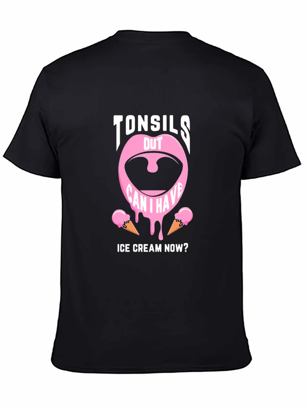 Funny Tonsil Surgery Ice Cream Get Well Recovery Unisex Casual T-Shirt – Clean Design For Daily Comfort