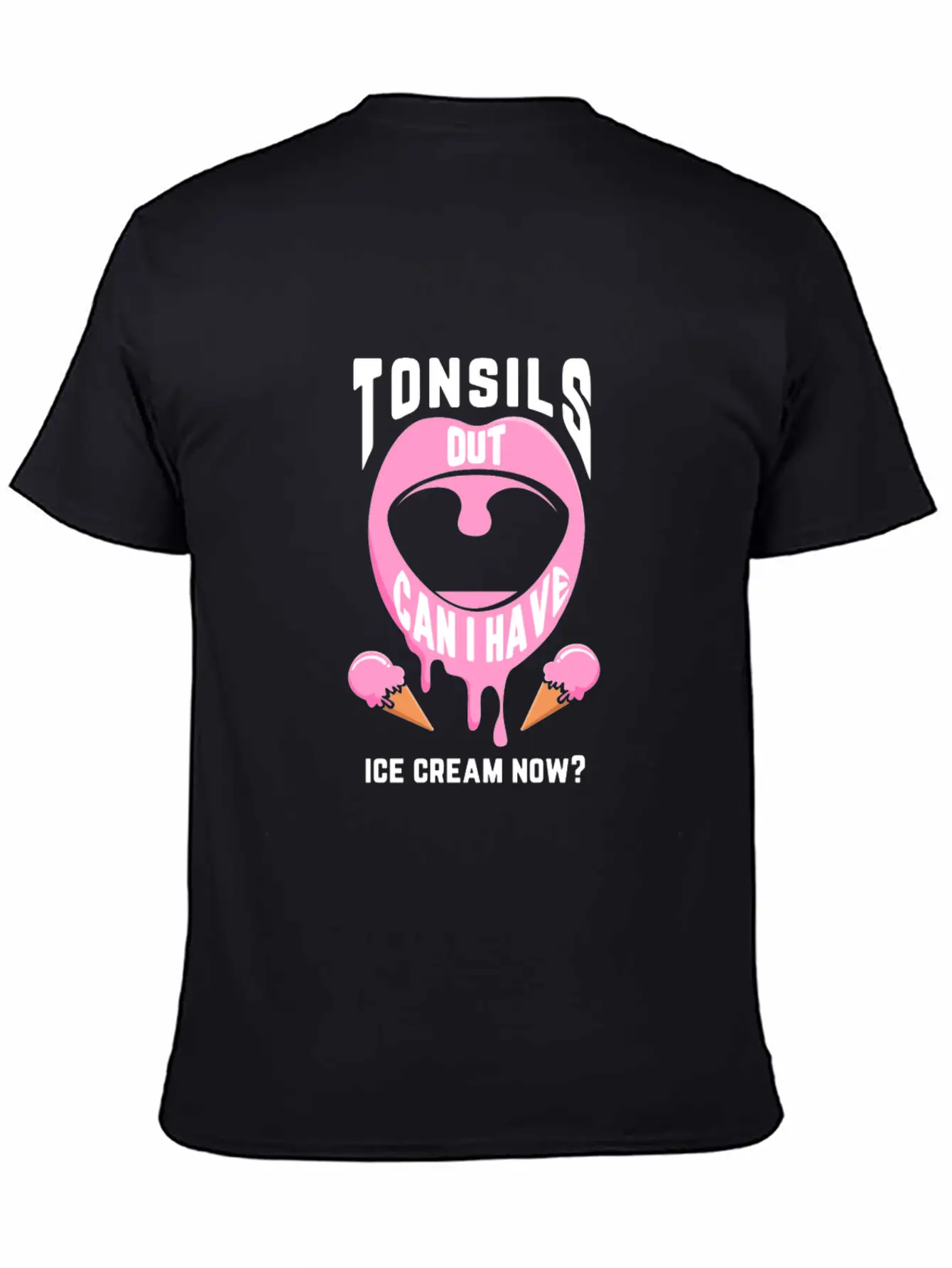 Funny Tonsil Surgery Ice Cream Get Well Recovery Unisex Casual T-Shirt – Clean Design For Daily Comfort