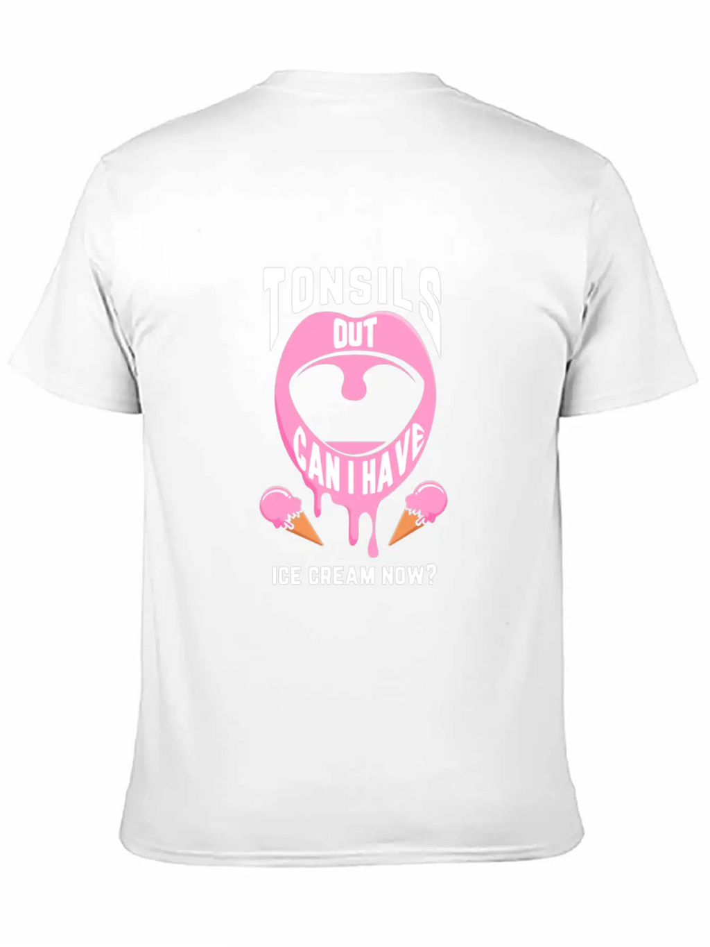 Funny Tonsil Surgery Ice Cream Get Well Recovery Unisex Casual T-Shirt – Clean Design For Daily Comfort