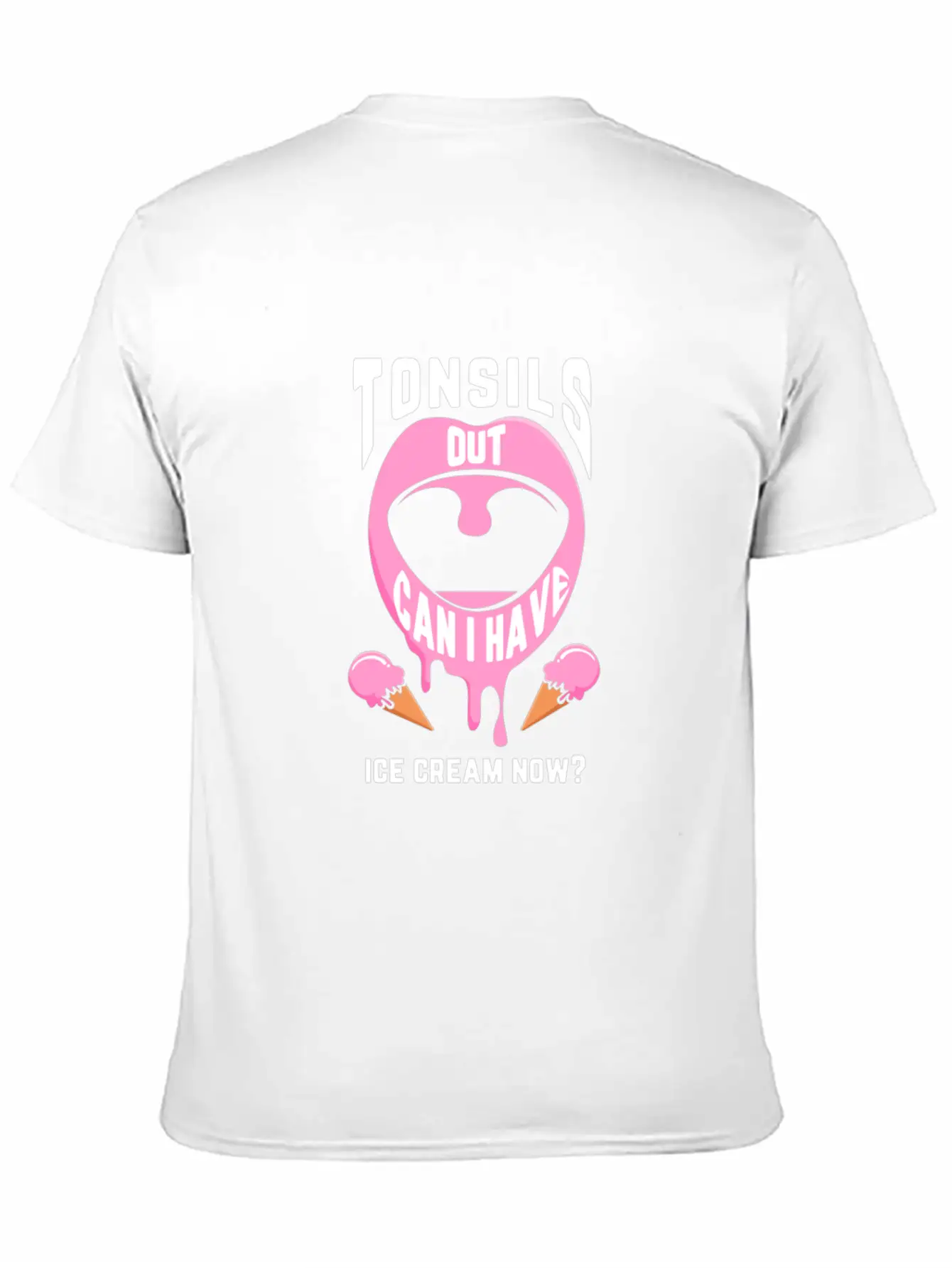Funny Tonsil Surgery Ice Cream Get Well Recovery Unisex Casual T-Shirt – Clean Design For Daily Comfort