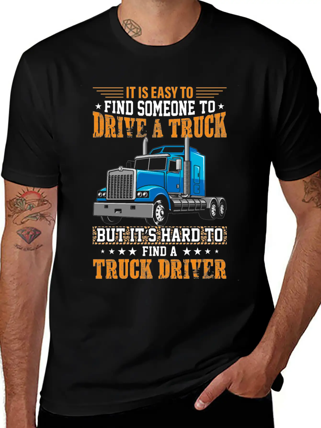 Funny Trucks Lovers - Truck Drivers - Truck Driver Unisex Short Sleeve Soft Cotton T-Shirt – Casual Everyday Wear
