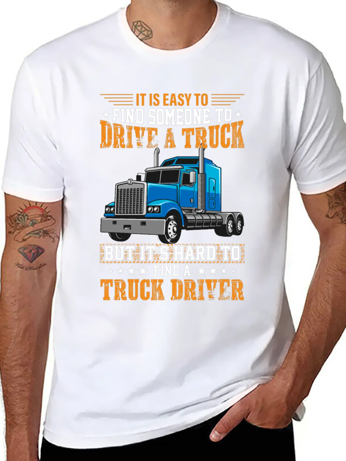 Funny Trucks Lovers - Truck Drivers - Truck Driver Unisex Short Sleeve Soft Cotton T-Shirt – Casual Everyday Wear