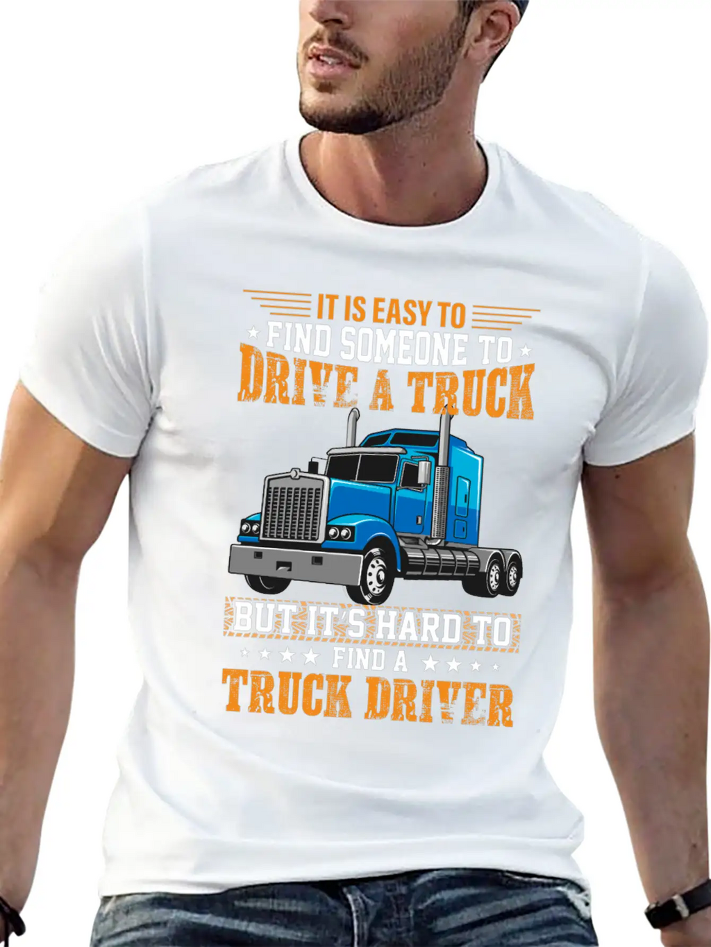 Funny Trucks Lovers - Truck Drivers - Truck Driver Unisex Short Sleeve Soft Cotton T-Shirt – Casual Everyday Wear