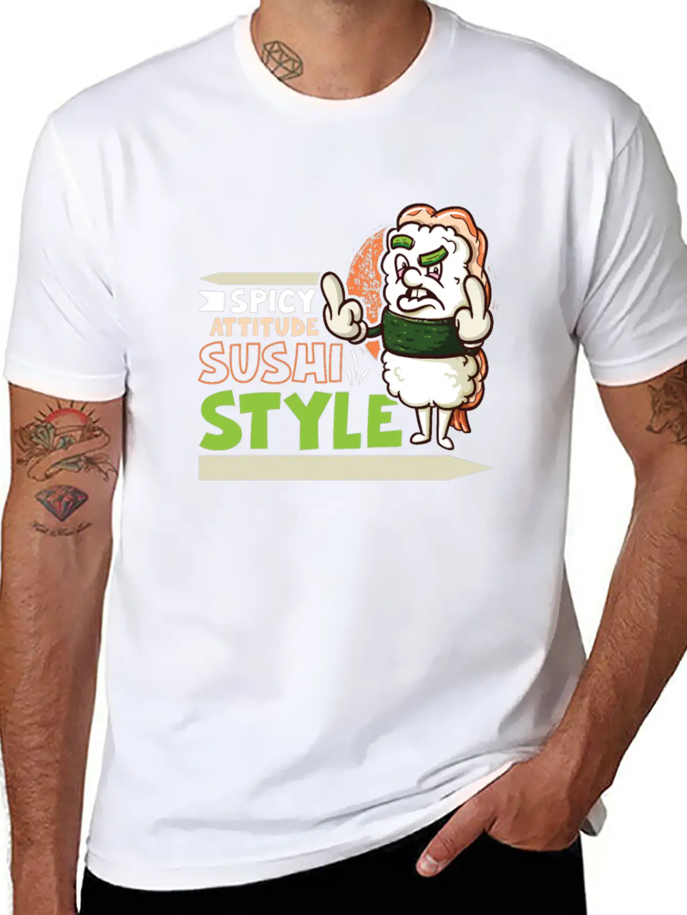Funny Unhappy Sushi Japanese Food Miso-Unhappy Unisex Casual T-Shirt – Clean Design For Daily Comfort