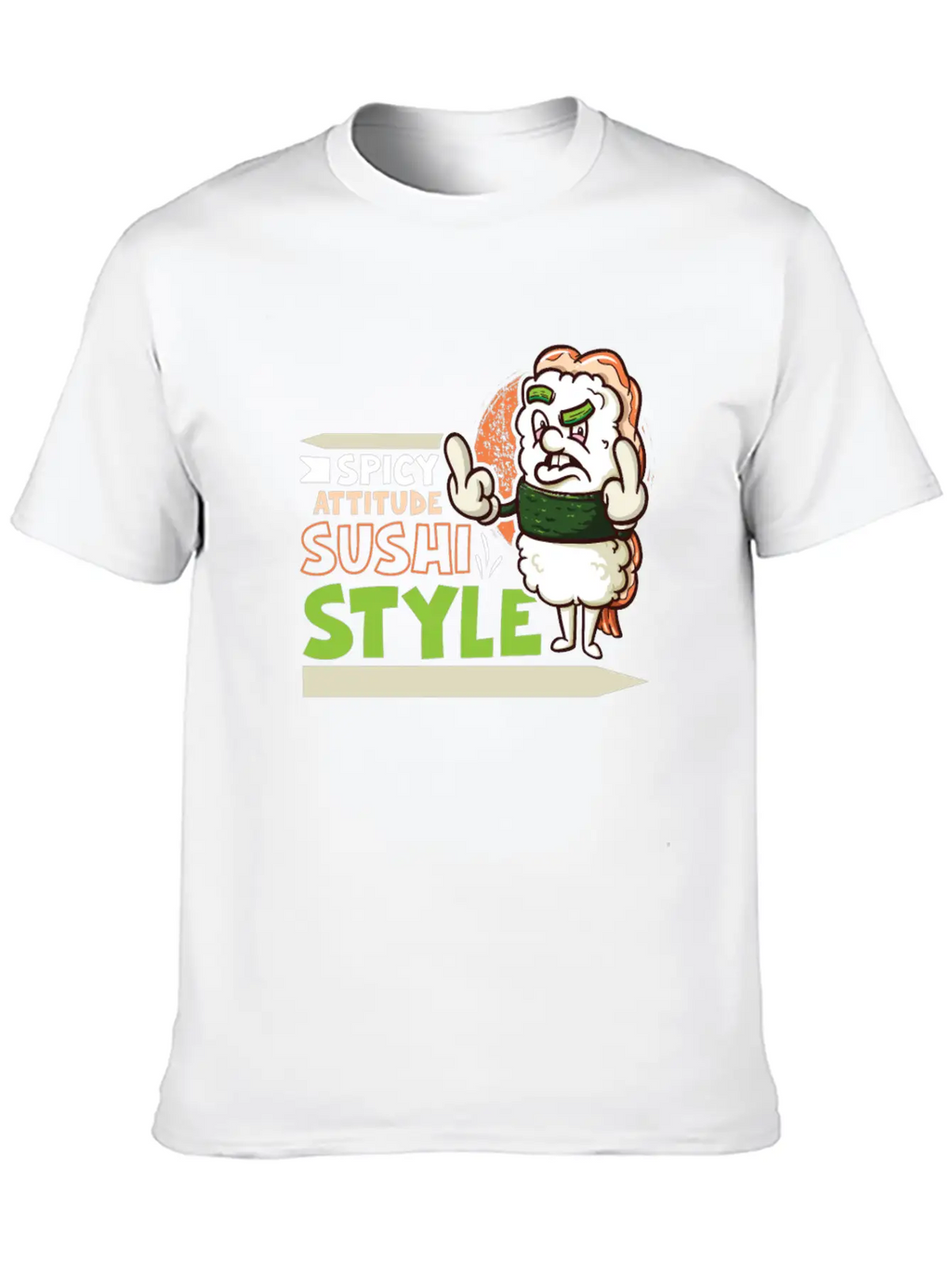 Funny Unhappy Sushi Japanese Food Miso-Unhappy Unisex Casual T-Shirt – Clean Design For Daily Comfort