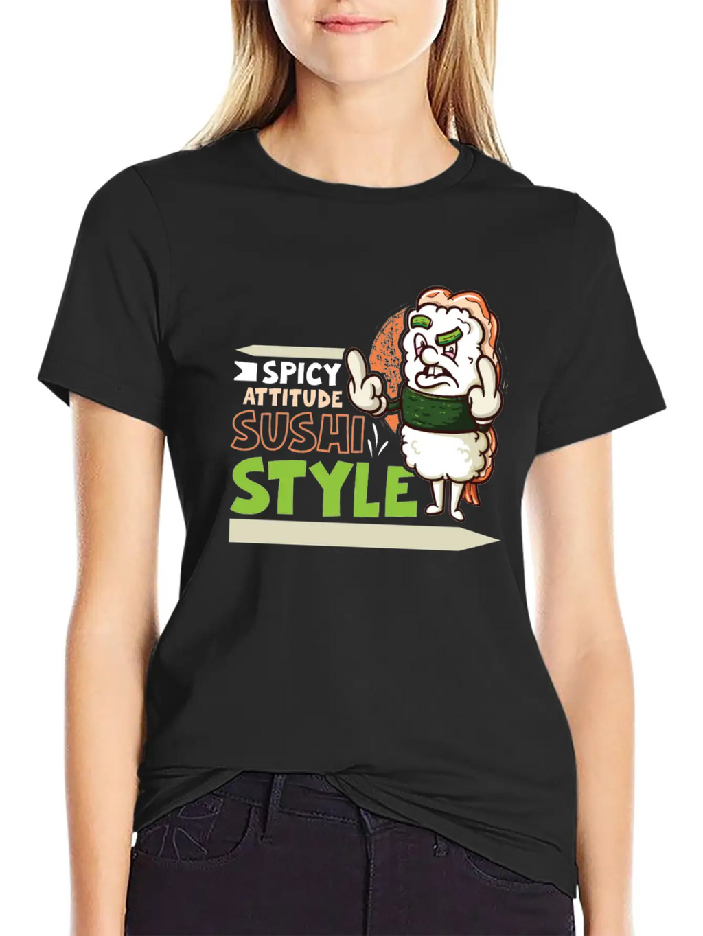 Funny Unhappy Sushi Japanese Food Miso-Unhappy Unisex Casual T-Shirt – Clean Design For Daily Comfort