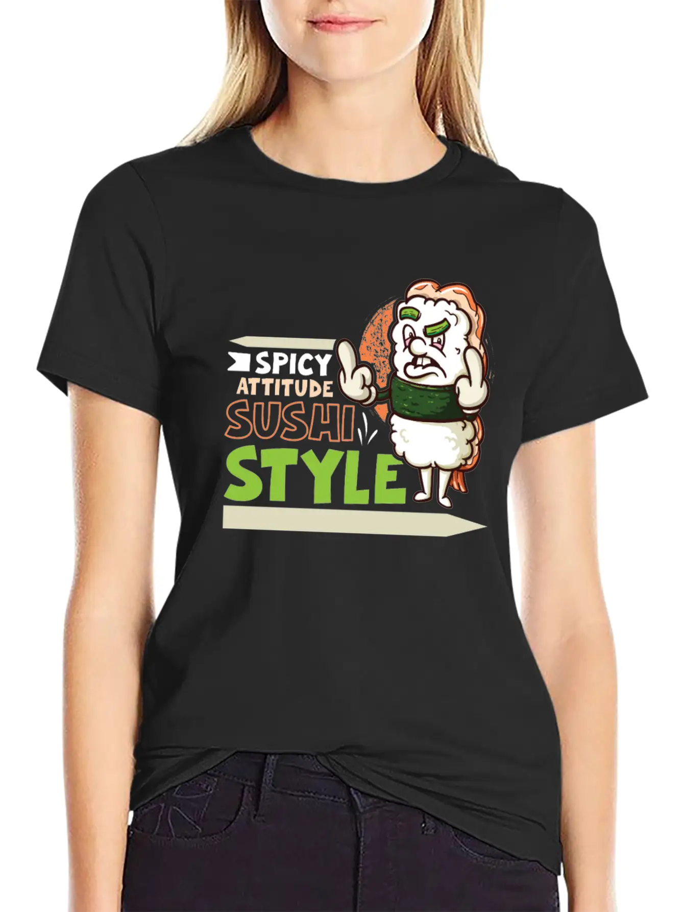 Funny Unhappy Sushi Japanese Food Miso-Unhappy Unisex Casual T-Shirt – Clean Design For Daily Comfort