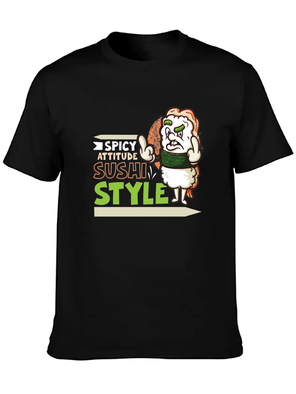 Funny Unhappy Sushi Japanese Food Miso-Unhappy Unisex Casual T-Shirt – Clean Design For Daily Comfort