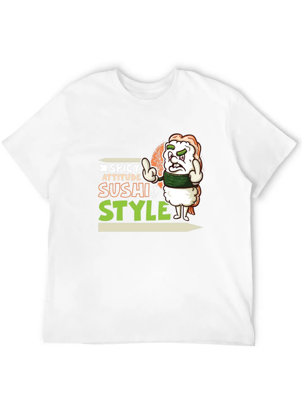 Funny Unhappy Sushi Japanese Food Miso-Unhappy Unisex Casual T-Shirt – Clean Design For Daily Comfort