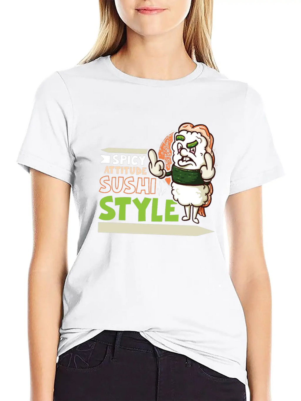 Funny Unhappy Sushi Japanese Food Miso-Unhappy Unisex Casual T-Shirt – Clean Design For Daily Comfort