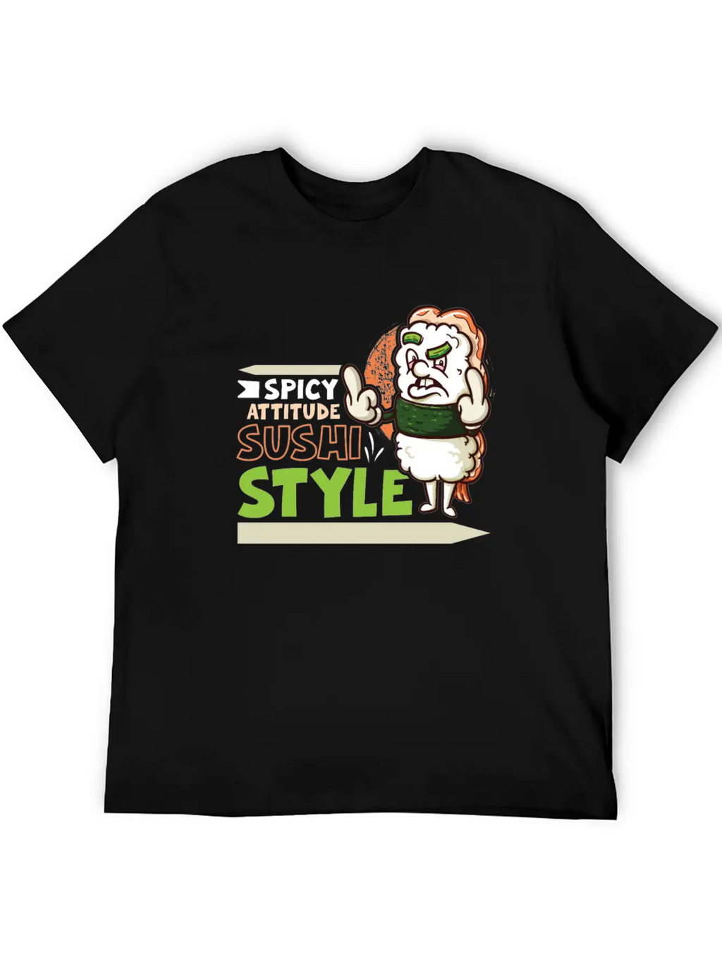 Funny Unhappy Sushi Japanese Food Miso-Unhappy Unisex Casual T-Shirt – Clean Design For Daily Comfort