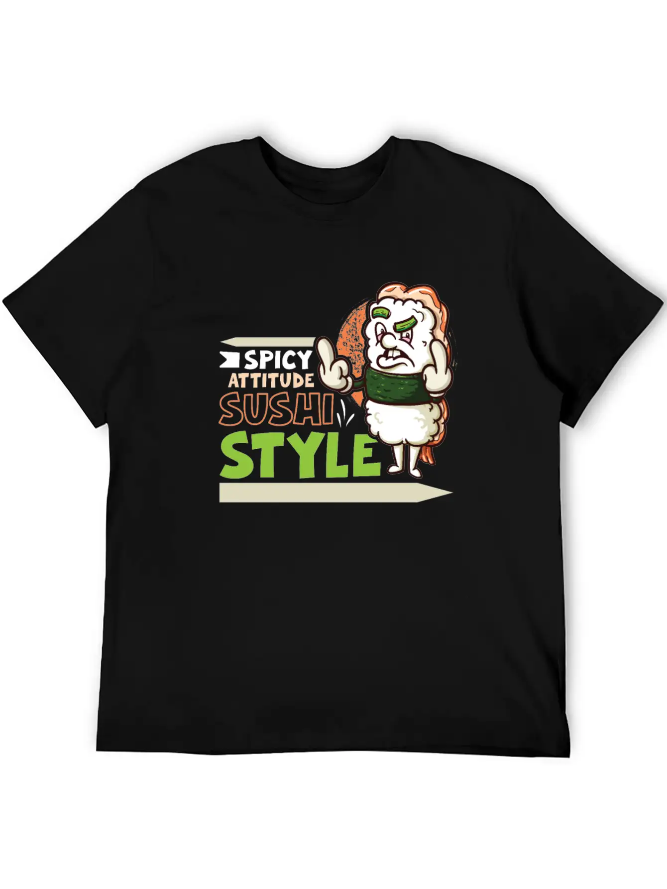 Funny Unhappy Sushi Japanese Food Miso-Unhappy Unisex Casual T-Shirt – Clean Design For Daily Comfort