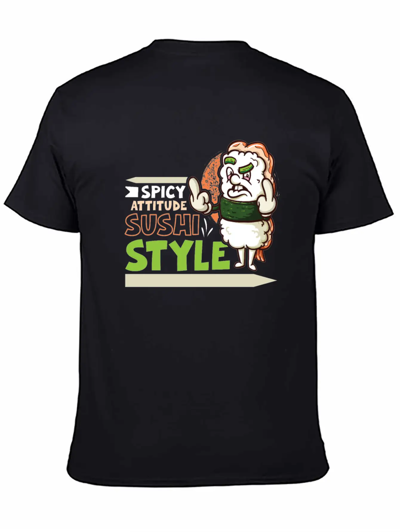 Funny Unhappy Sushi Japanese Food Miso-Unhappy Unisex Casual T-Shirt – Clean Design For Daily Comfort