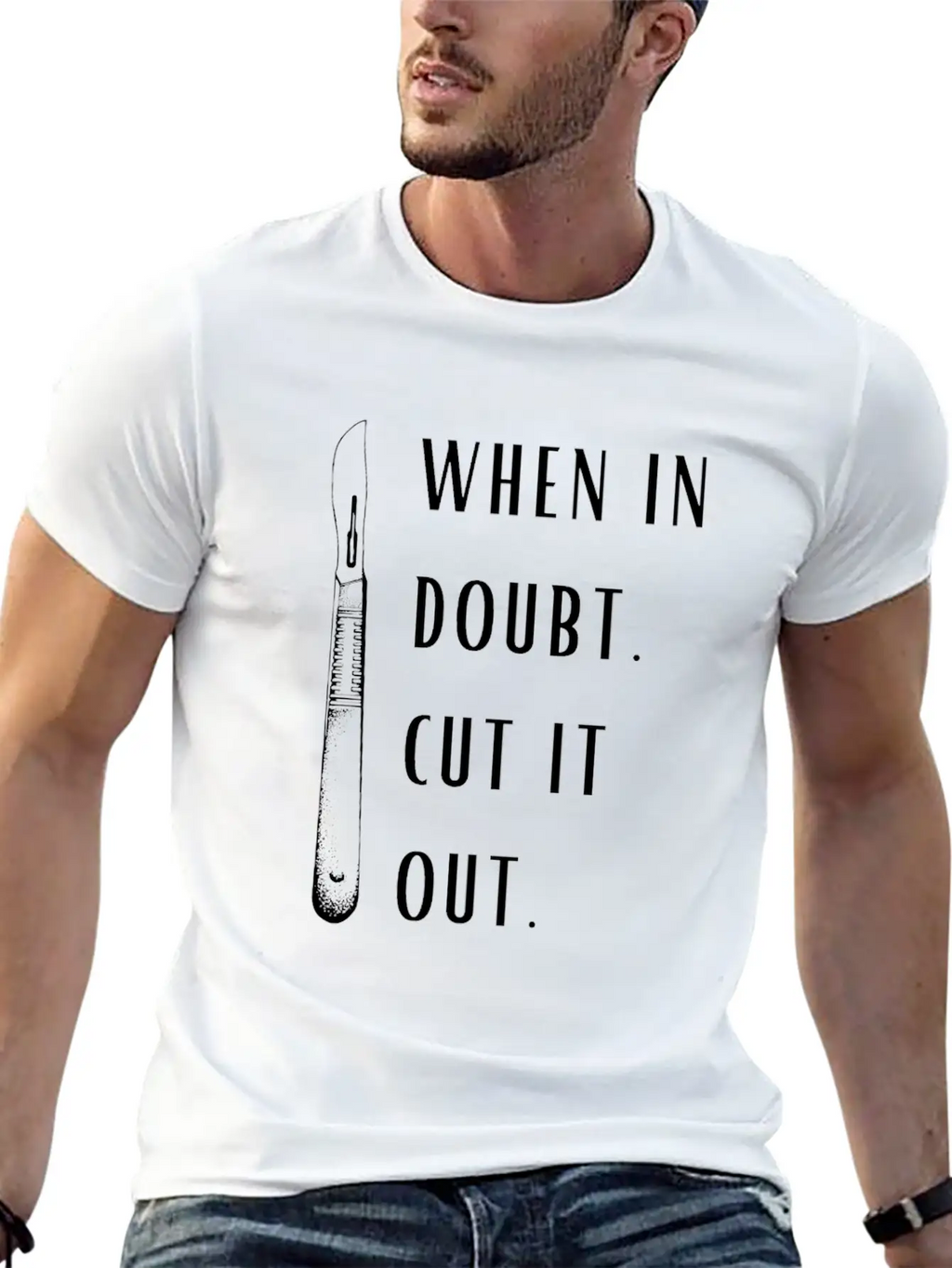 Funny When In Doubt Cut It Out Unisex Casual T-Shirt – Clean Design For Daily Comfort