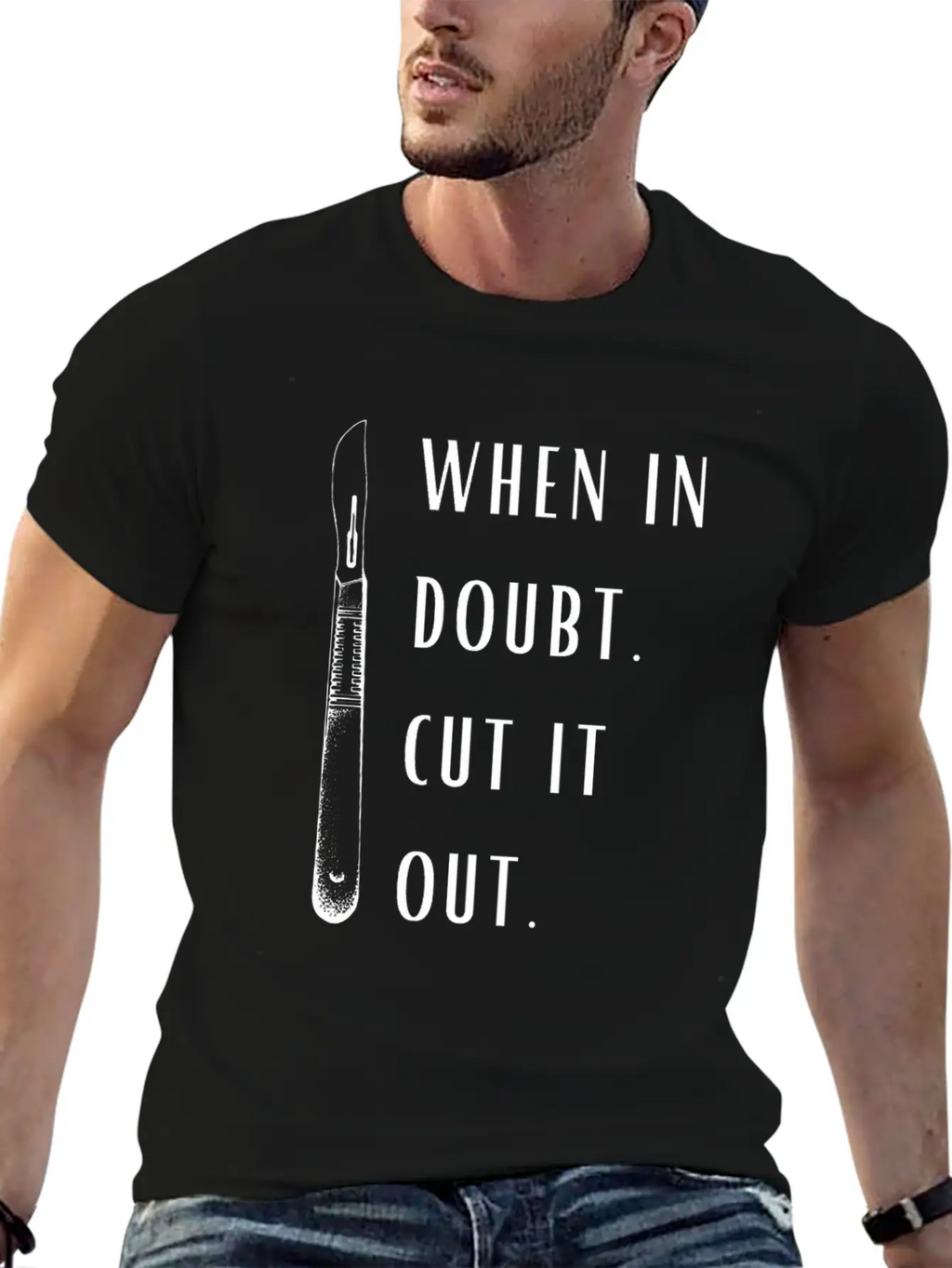 Funny When In Doubt Cut It Out Unisex Casual T-Shirt – Clean Design For Daily Comfort