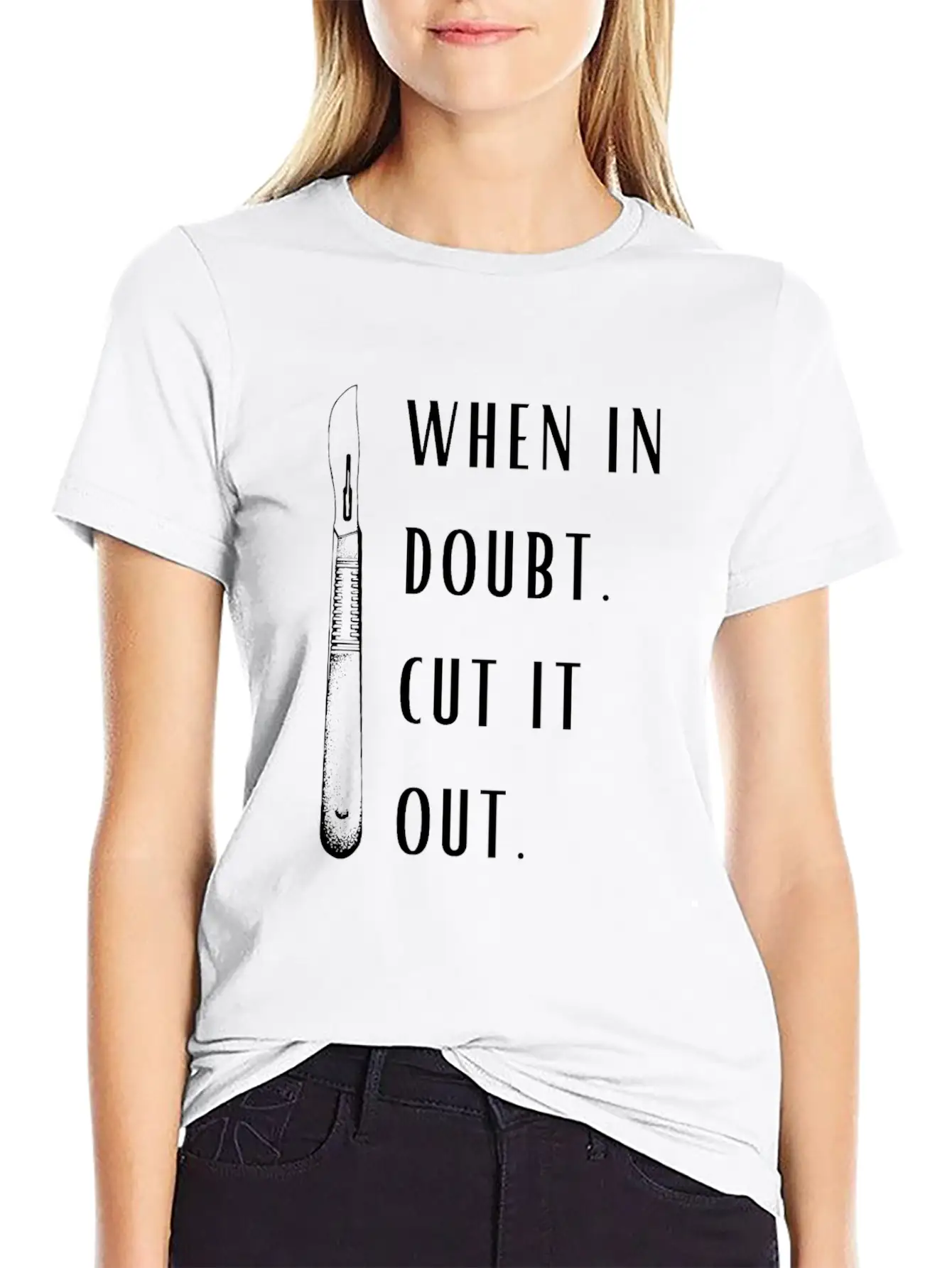 Funny When In Doubt Cut It Out Unisex Casual T-Shirt – Clean Design For Daily Comfort