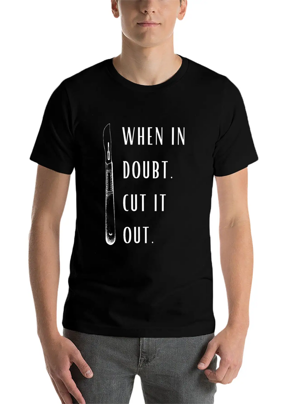 Funny When In Doubt Cut It Out Unisex Casual T-Shirt – Clean Design For Daily Comfort