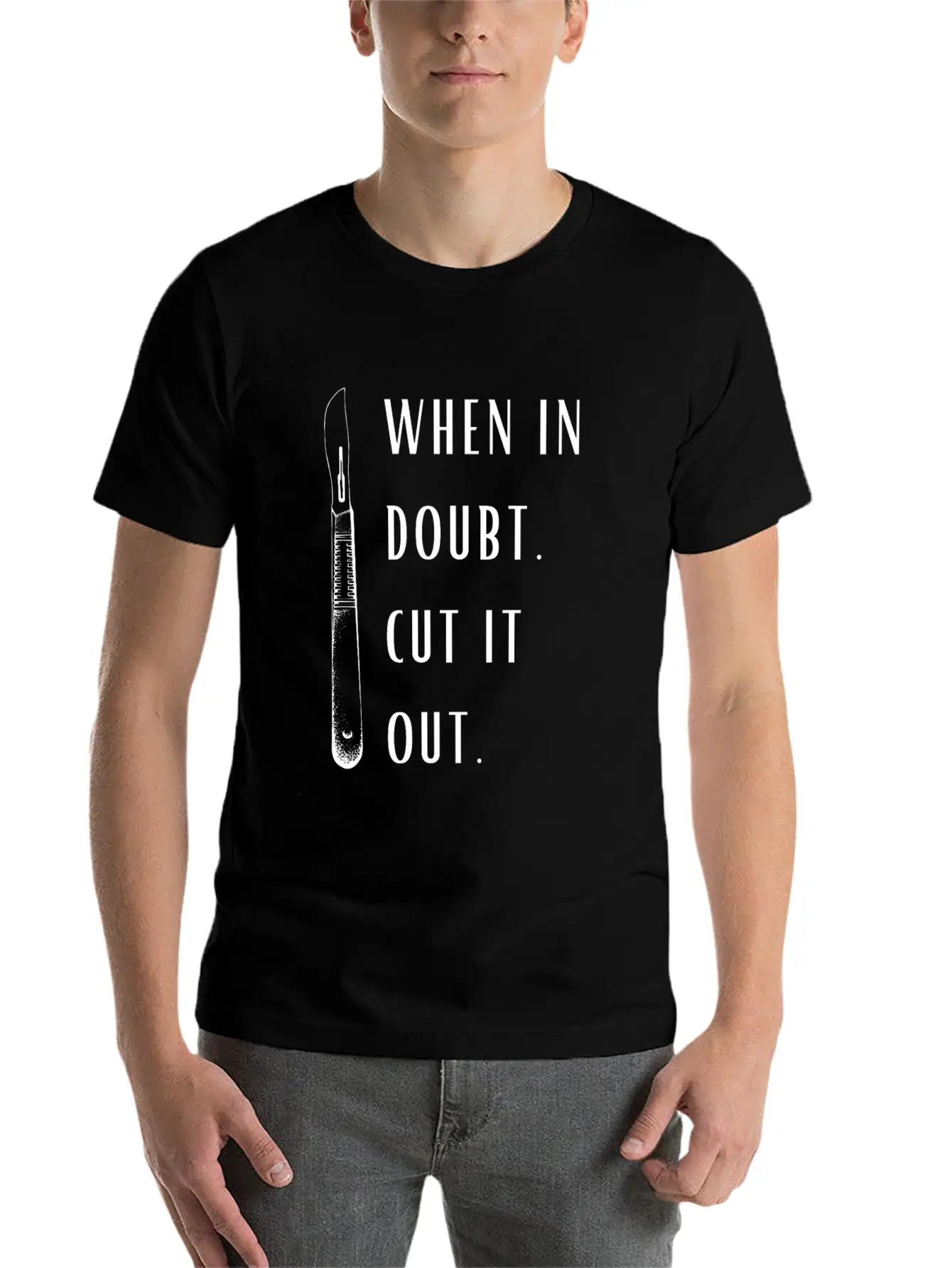 Funny When In Doubt Cut It Out Unisex Casual T-Shirt – Clean Design For Daily Comfort