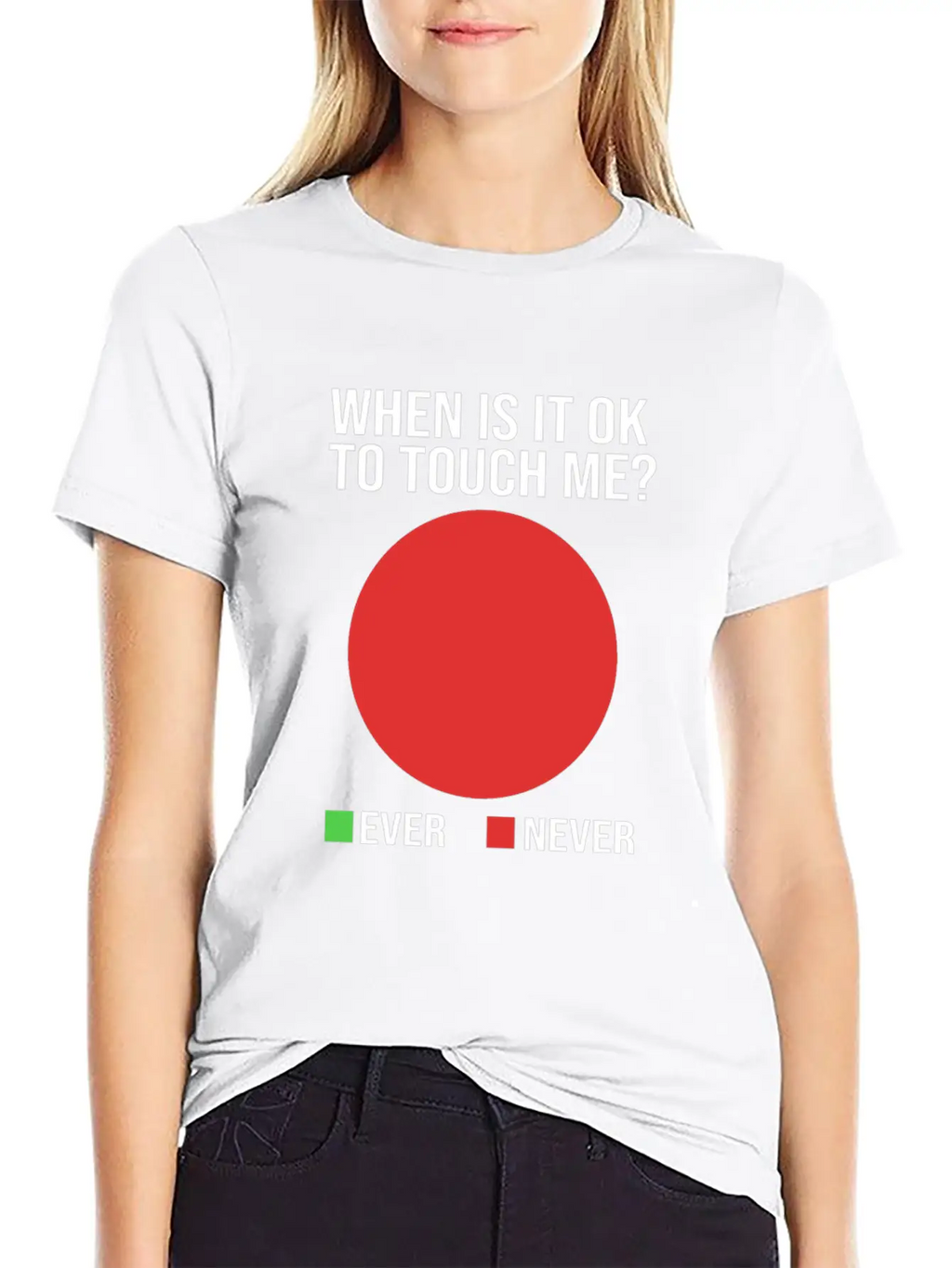 Funny When Is It Okay To Touch Me Never Introvert Breathable Soft Cotton T-Shirt – Timeless Casual Look